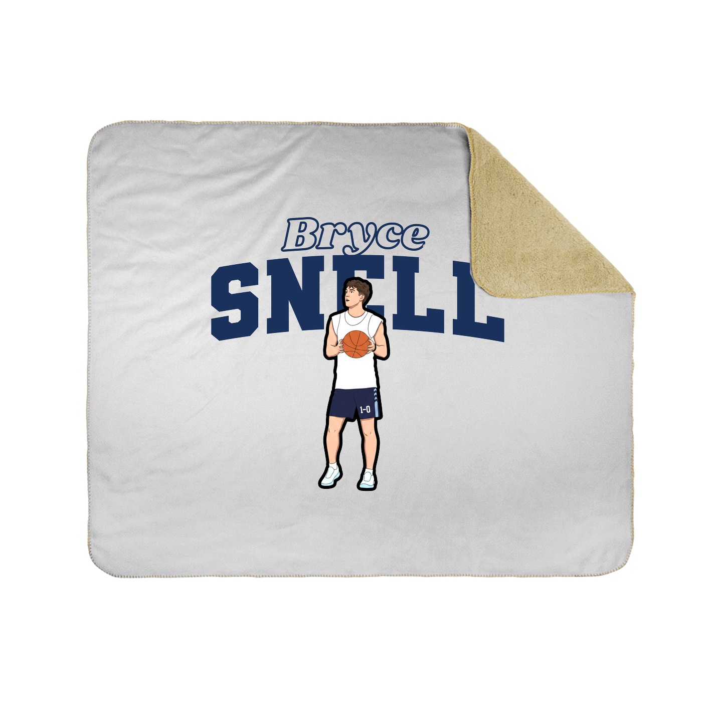 Throw Blanket — Name Arch in White