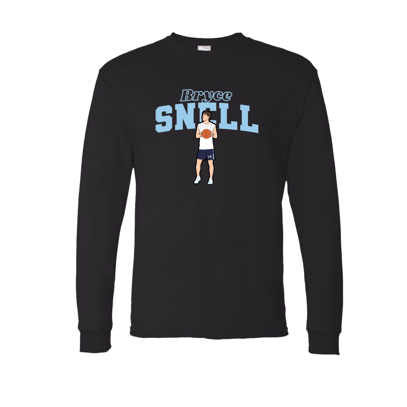 Long Sleeve Tee — Name Arch in Black