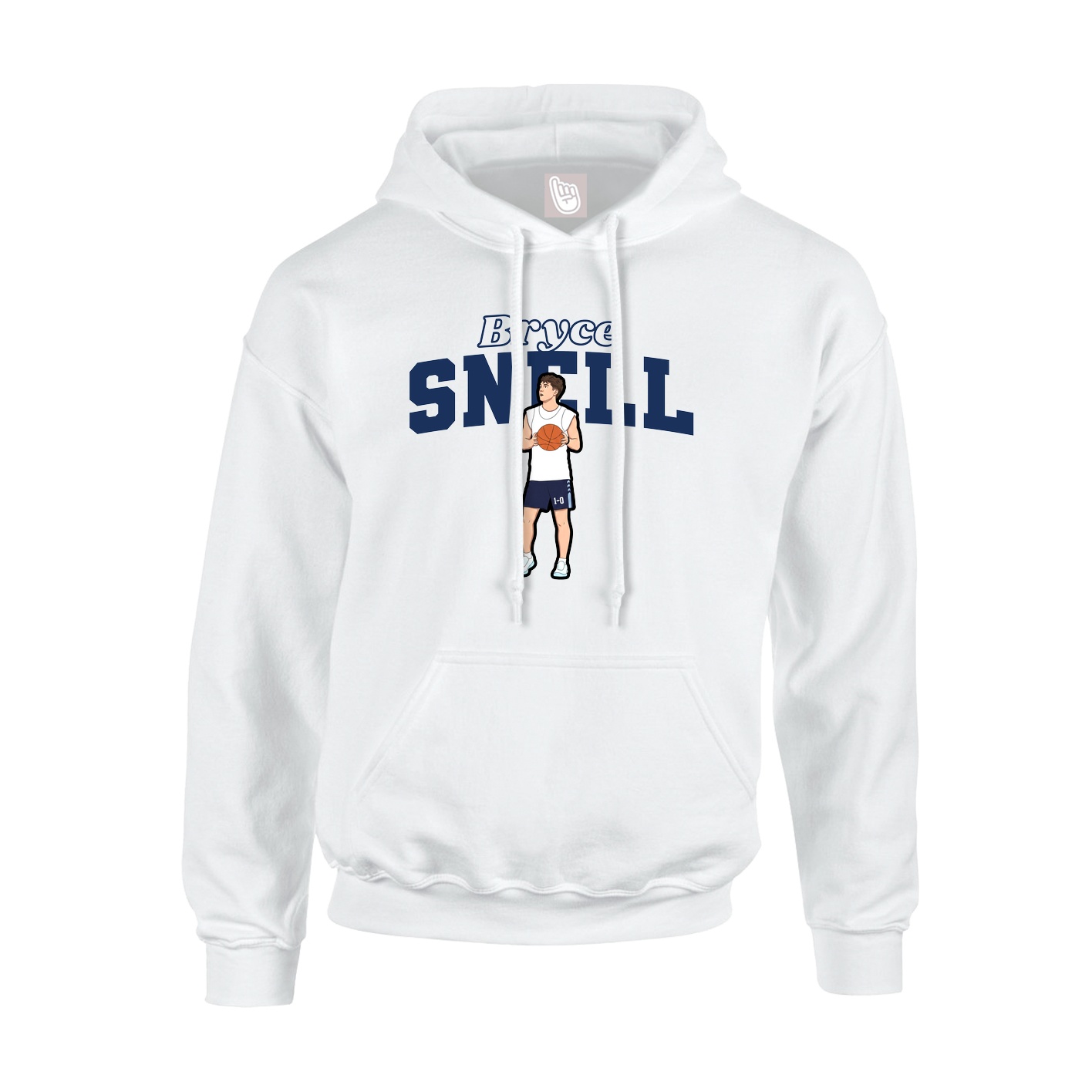 Hoodie — Name Arch in White