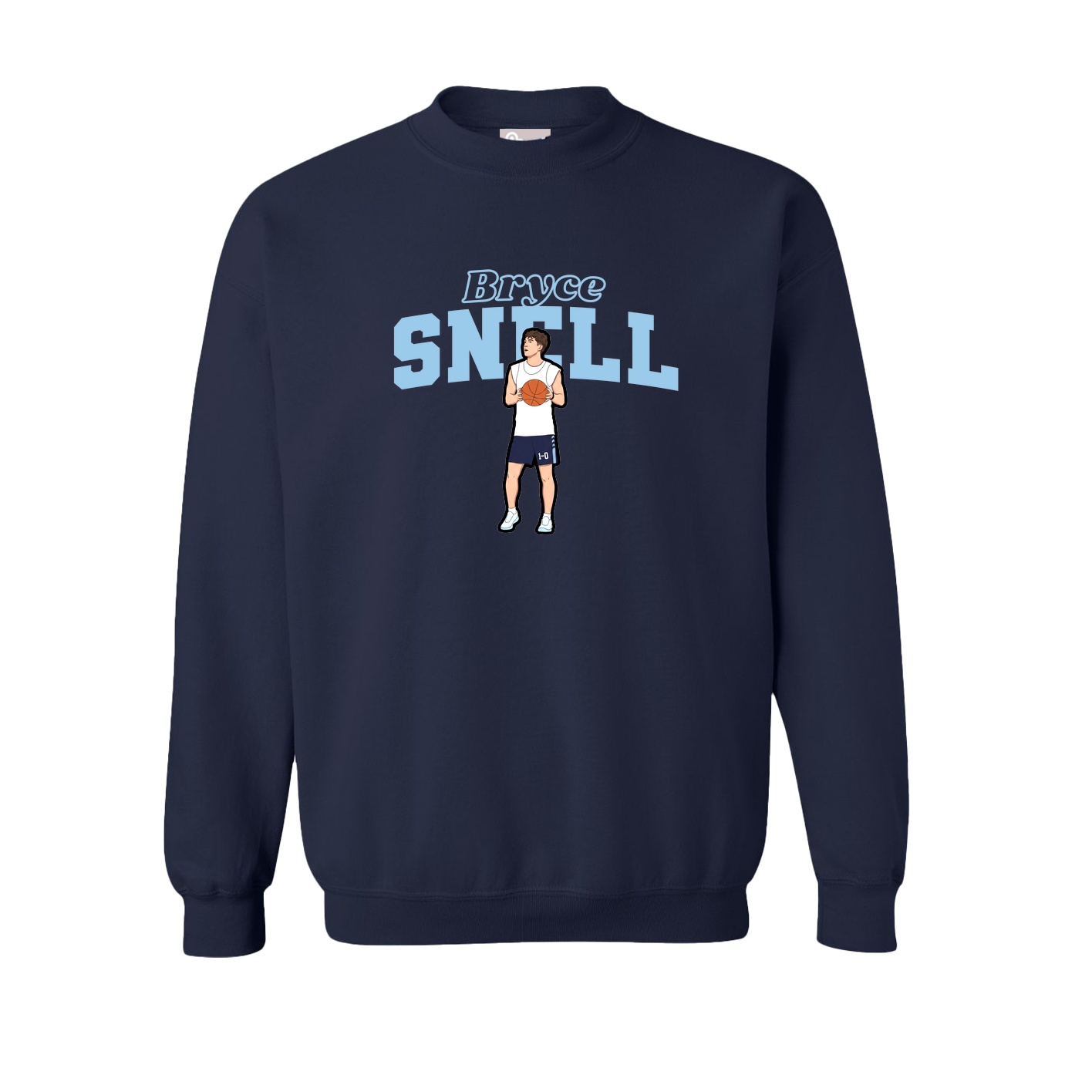 Fleece Crew — Name Arch in Navy