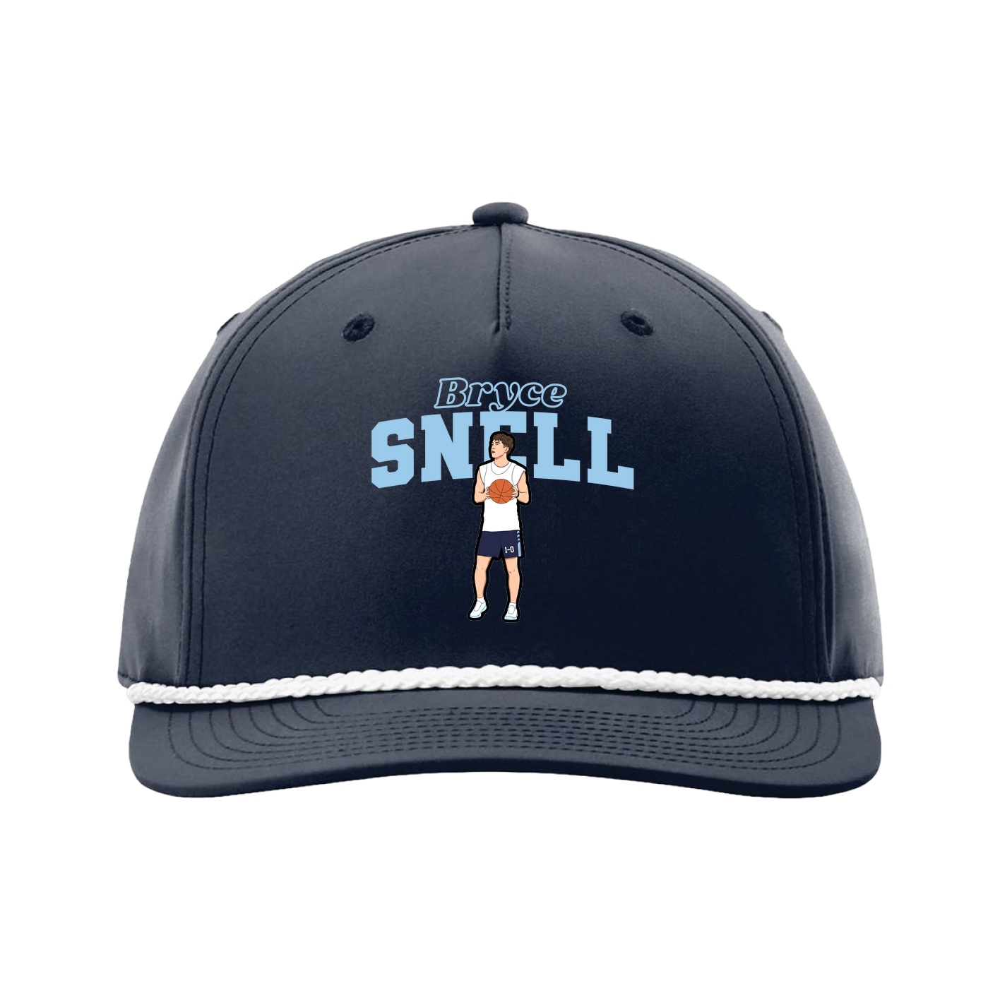 Five-Panel Classic Rope Cap — Name Arch in Navy