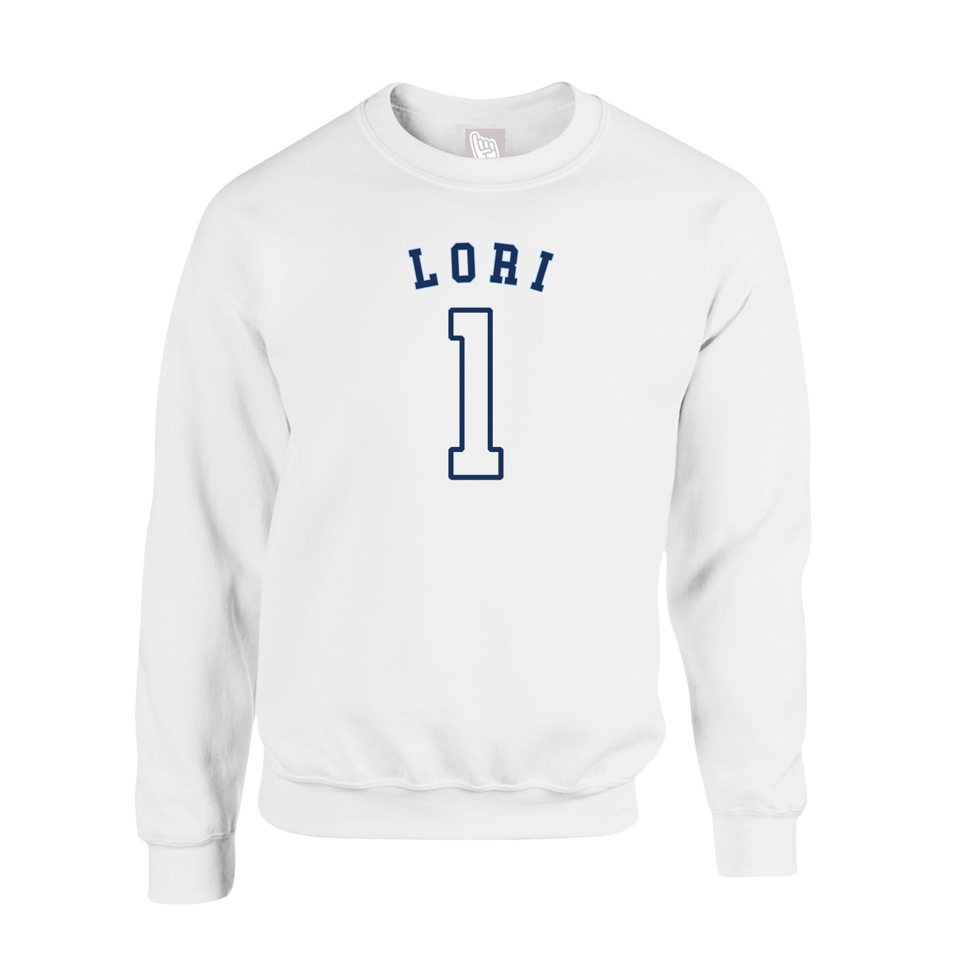 Fleece Crew — Shirsey Arch in White