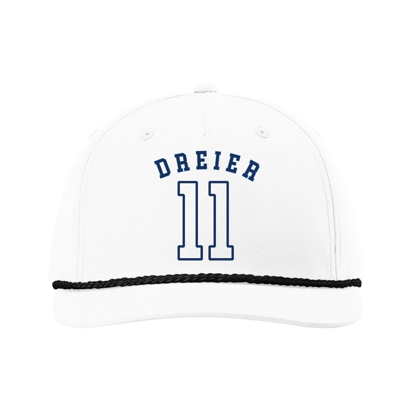 Five-Panel Classic Rope Cap — Shirsey Arch in White