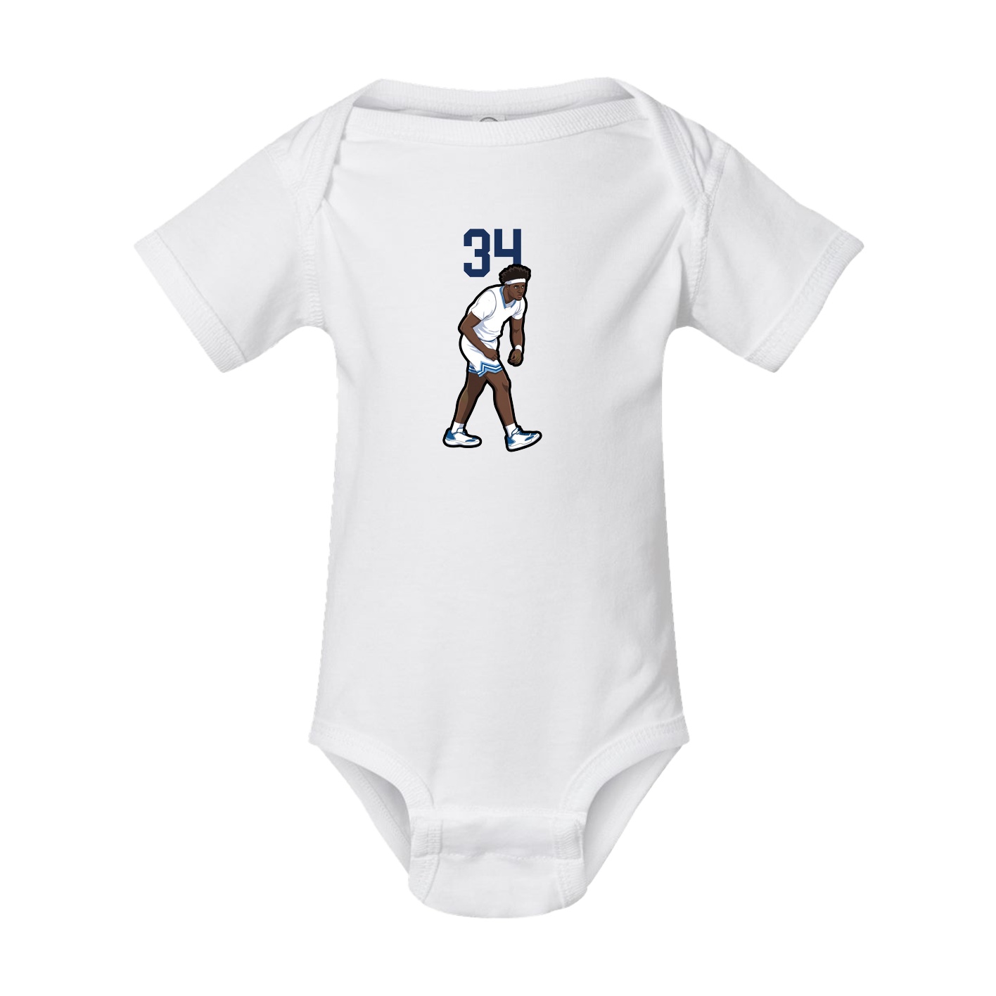 Baby Onesie — Number Top in White
