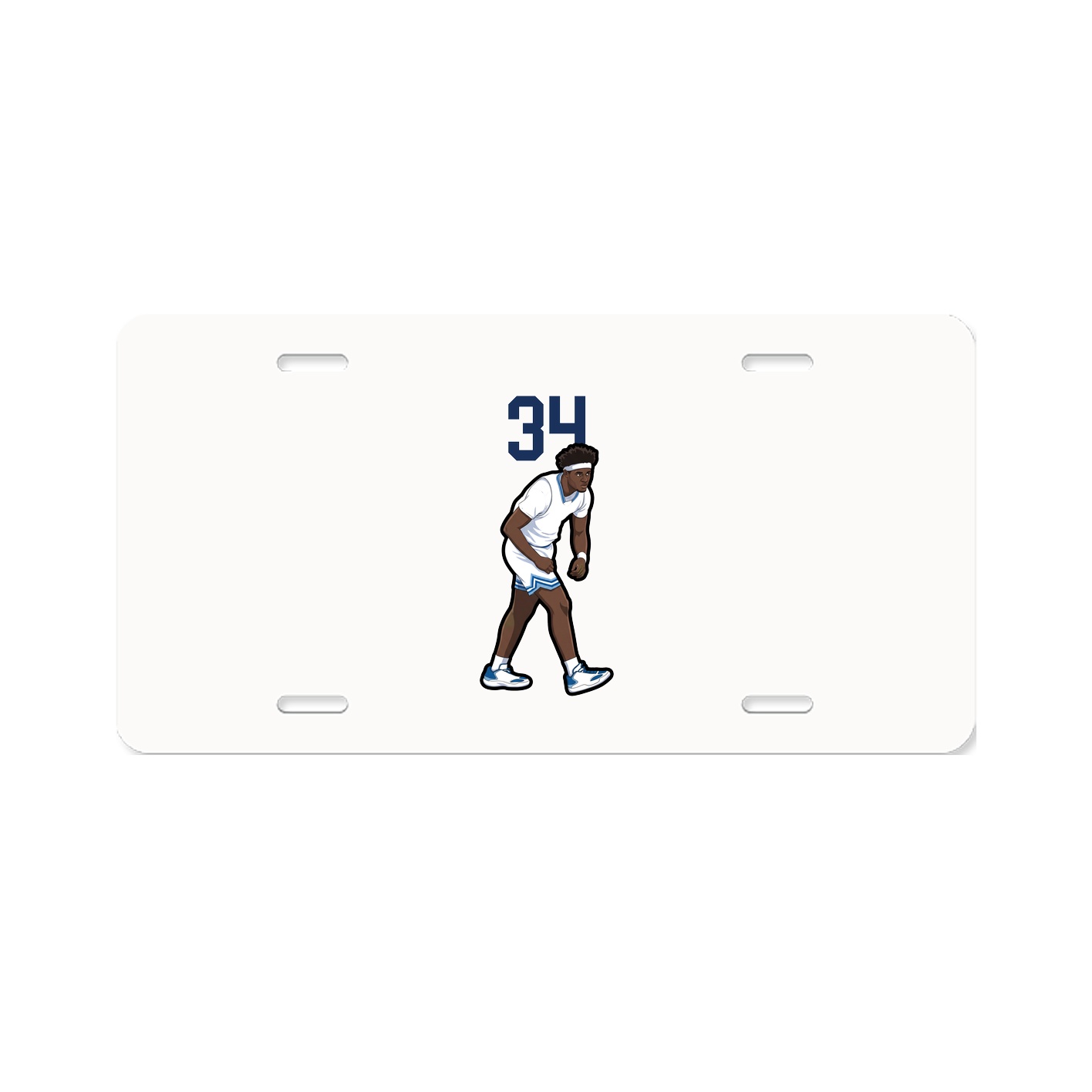 License Plate — Number Top in Classic