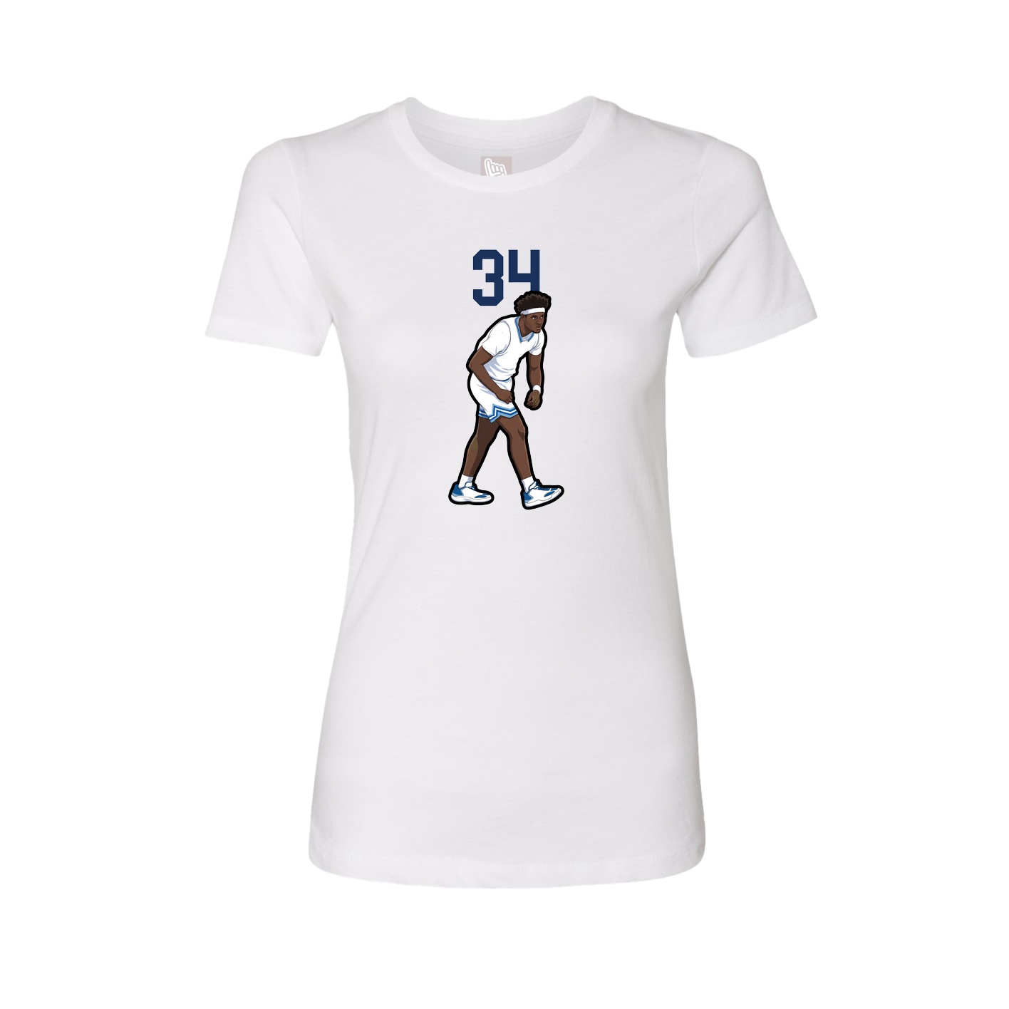 Womens Tee — Number Top in White