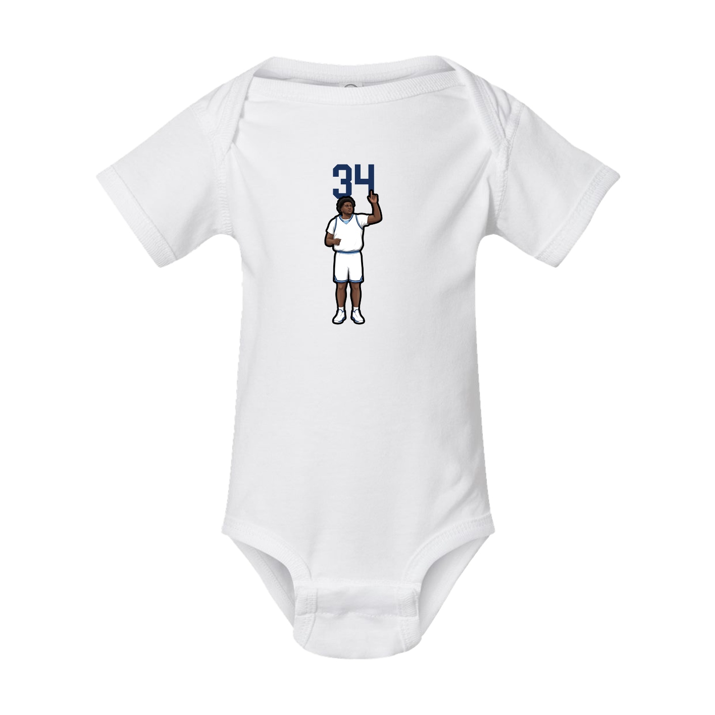 Baby Onesie — Number Top in White