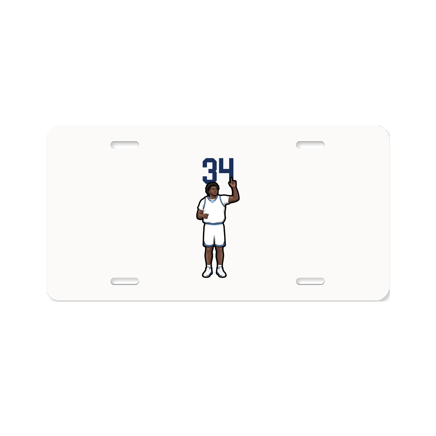 License Plate — Number Top in Classic