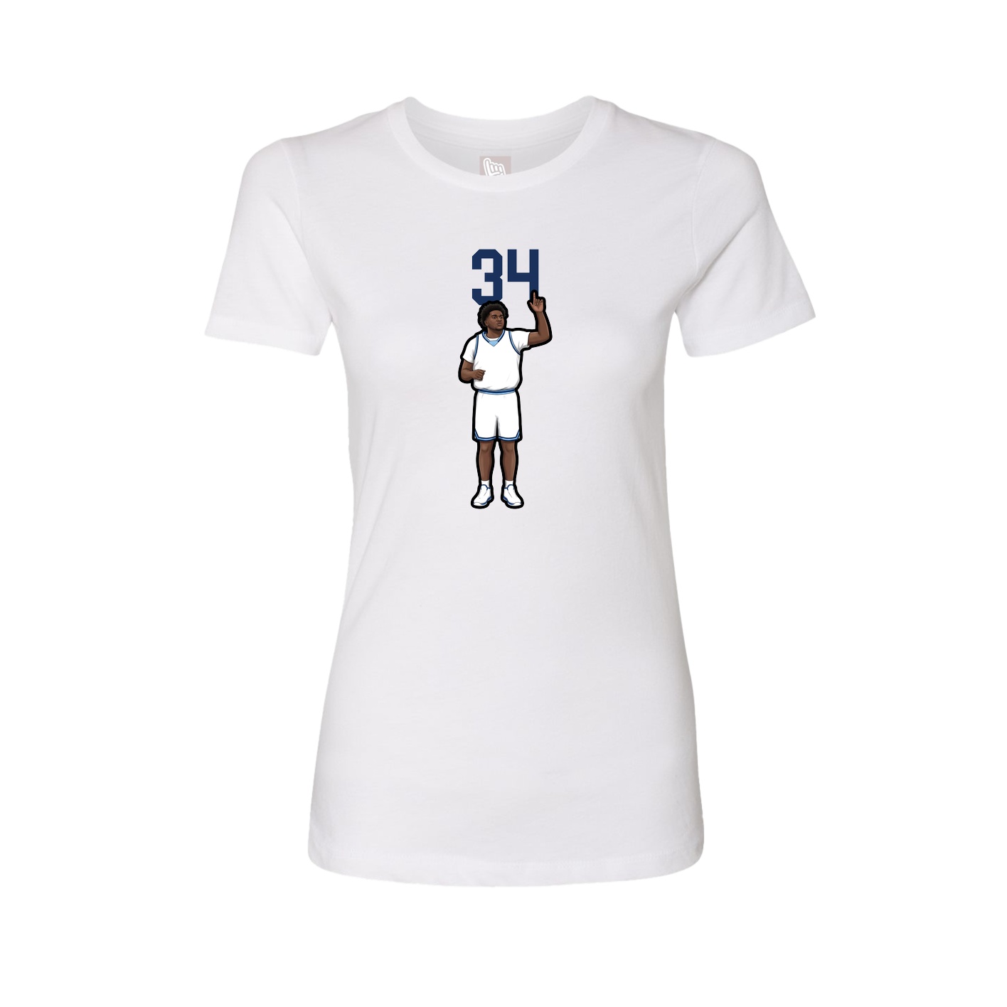 Womens Tee — Number Top in White