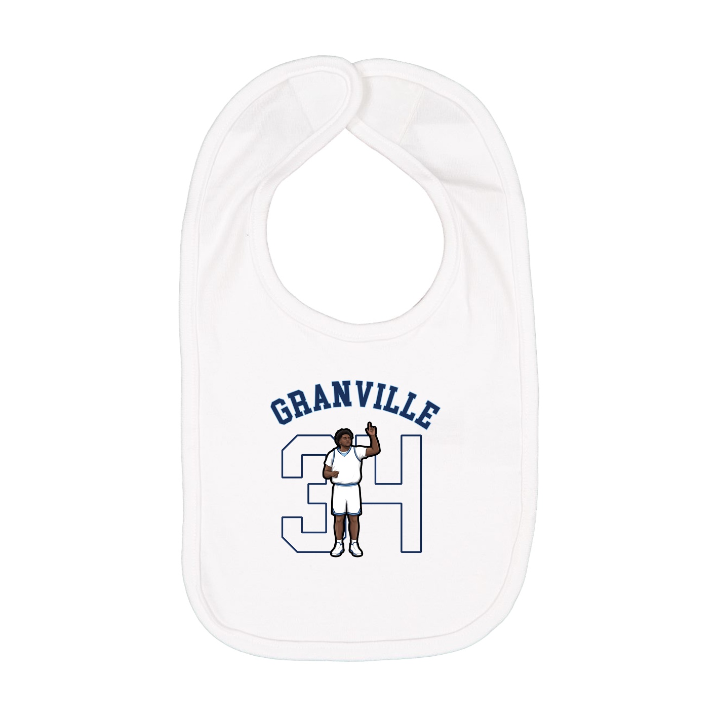Infant Bib — Shirsey Arch in White