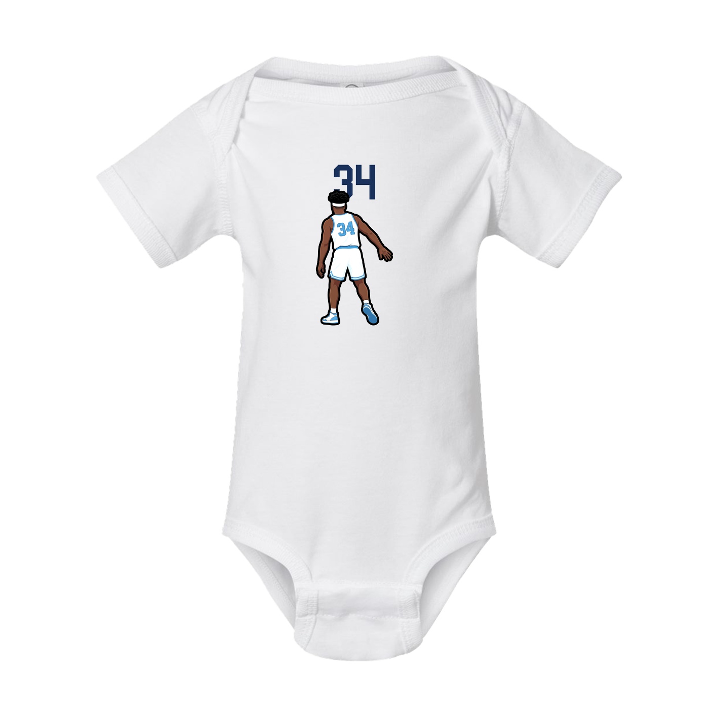 Baby Onesie — Number Top in White