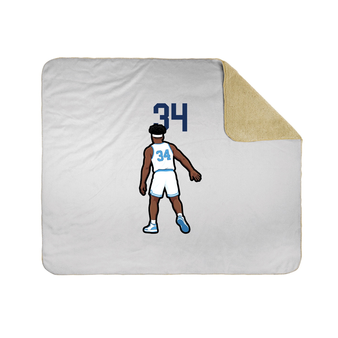 Throw Blanket — Number Top in White