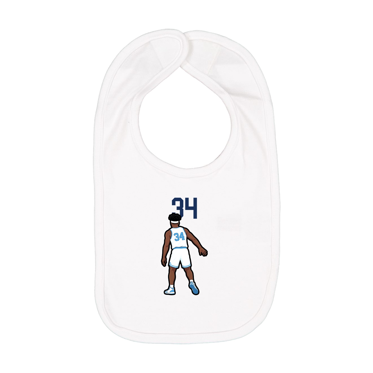 Infant Bib — Number Top in White