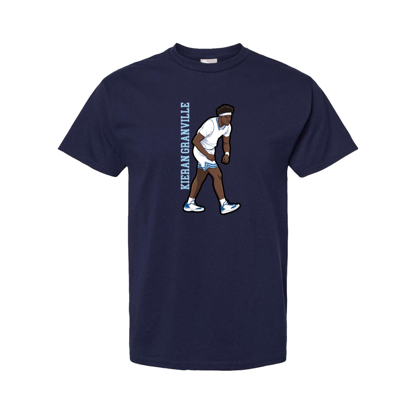 Tee — Name Vertical in Navy