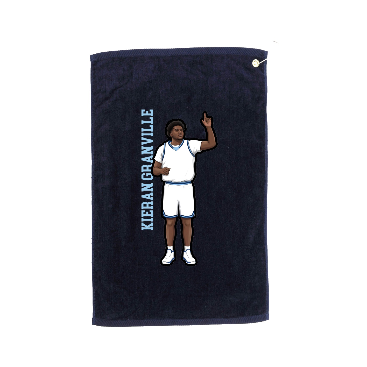 Golf Towel — Name Vertical in Navy
