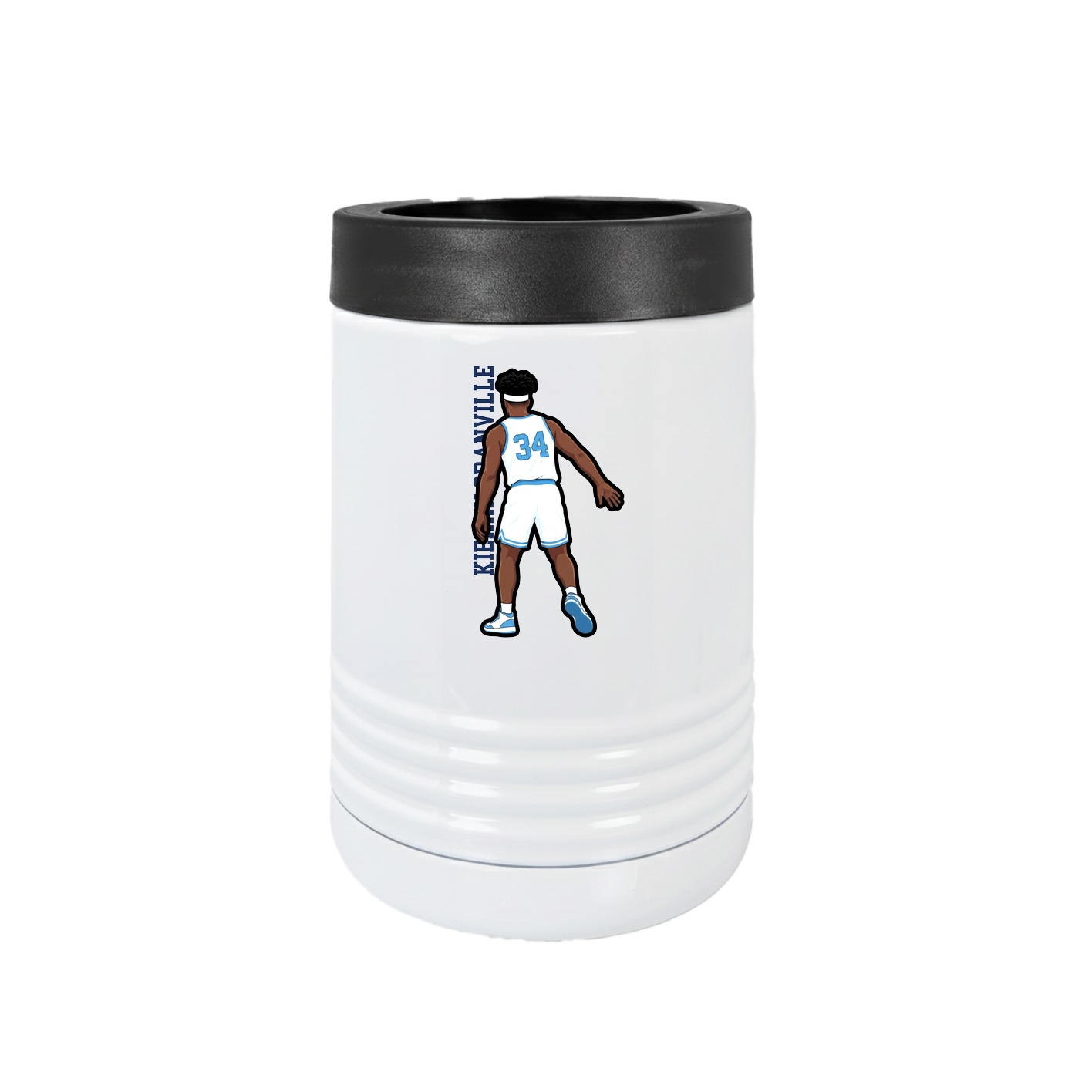 Beverage Holder — Name Vertical in White