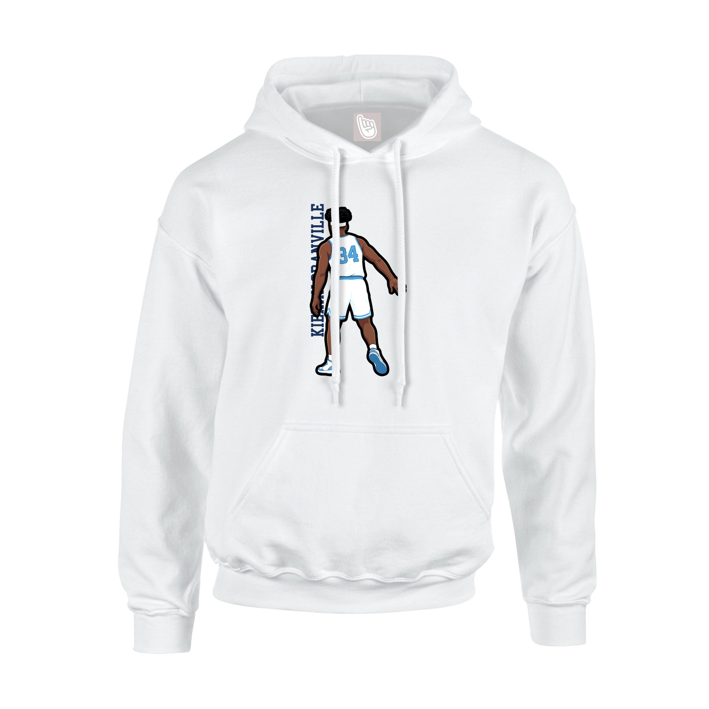Youth Hoodie — Name Vertical in White