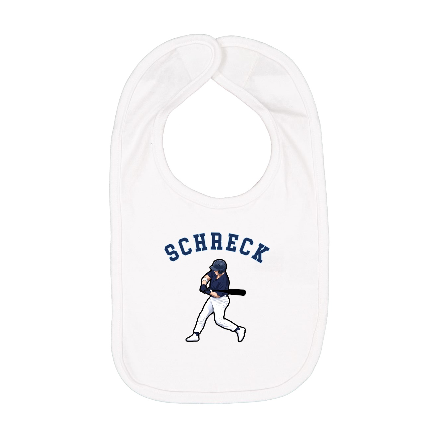 Infant Bib — Shirsey Arch in White