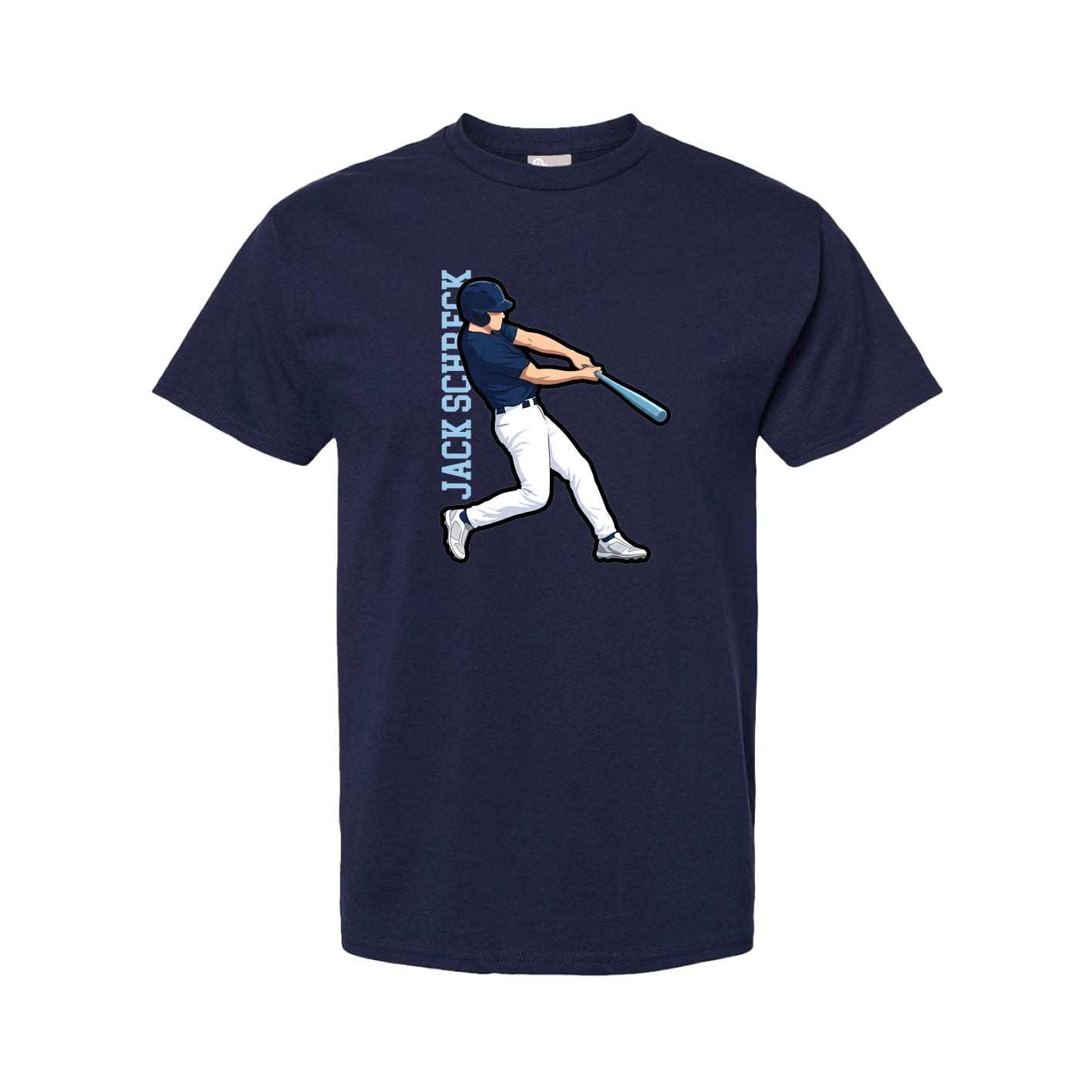 Tee — Name Vertical in Navy