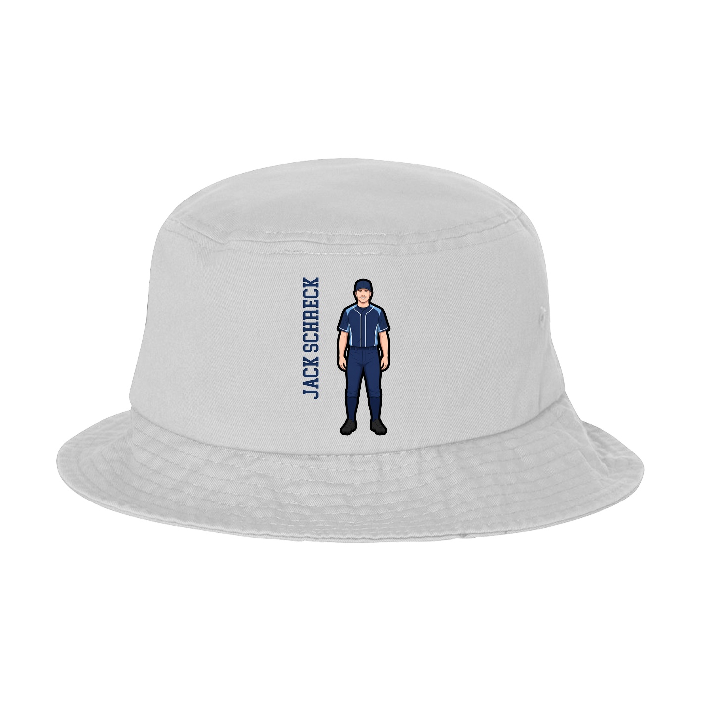 Bucket Cap — Name Vertical in White