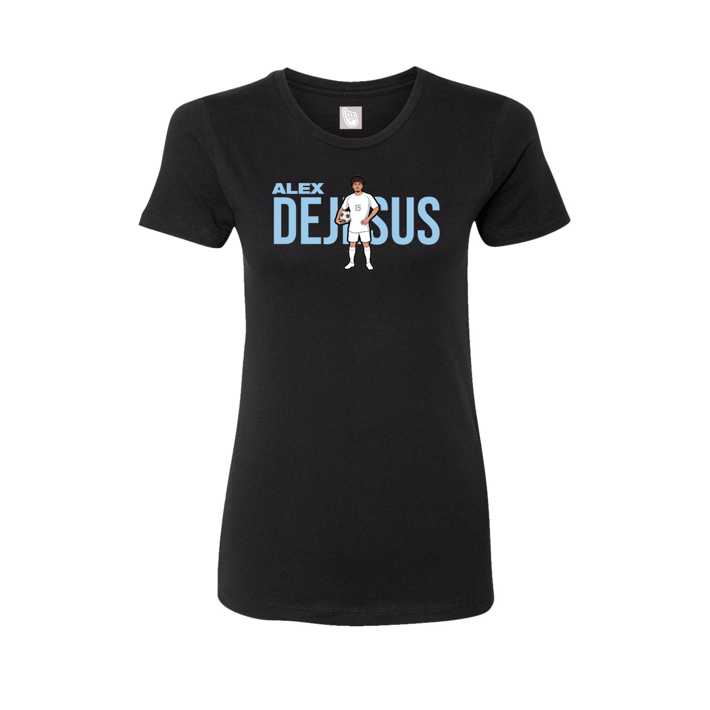 Fitted Women's Tee — Player Name in Black
