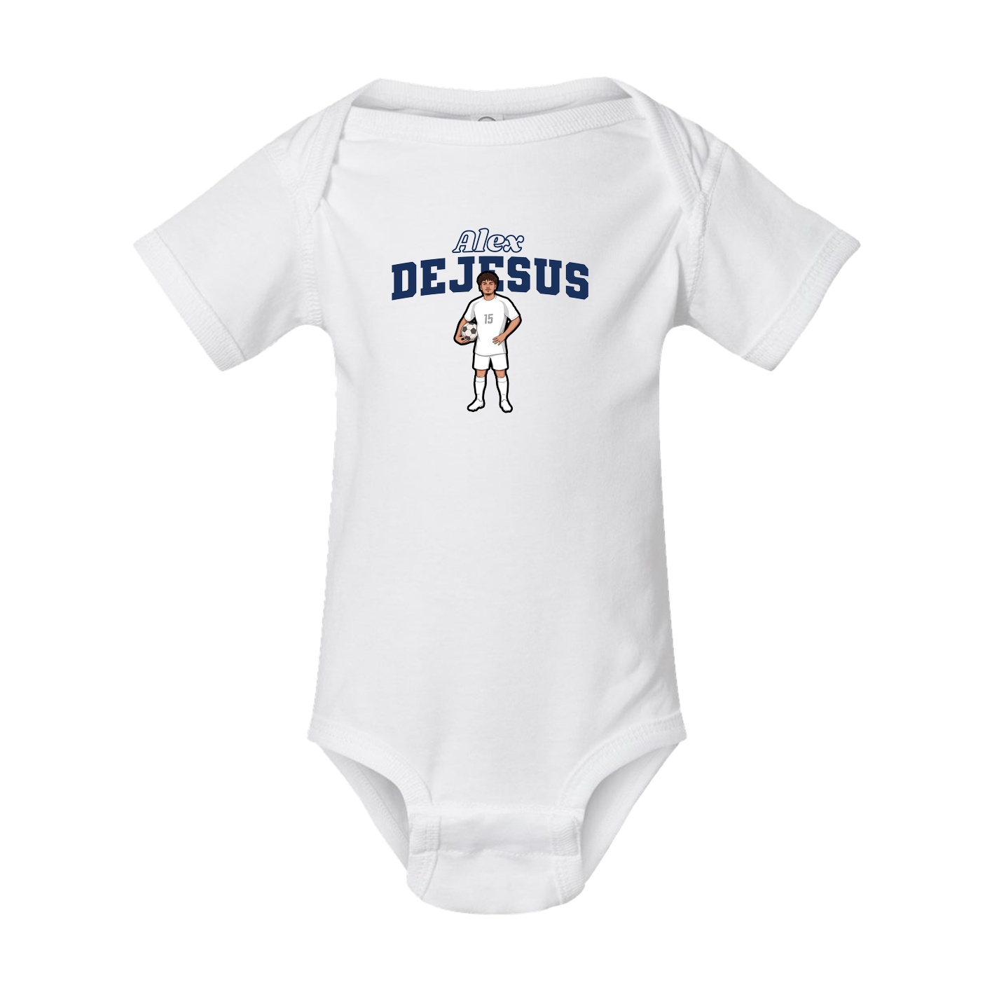 Baby Onesie — Name Arch in White