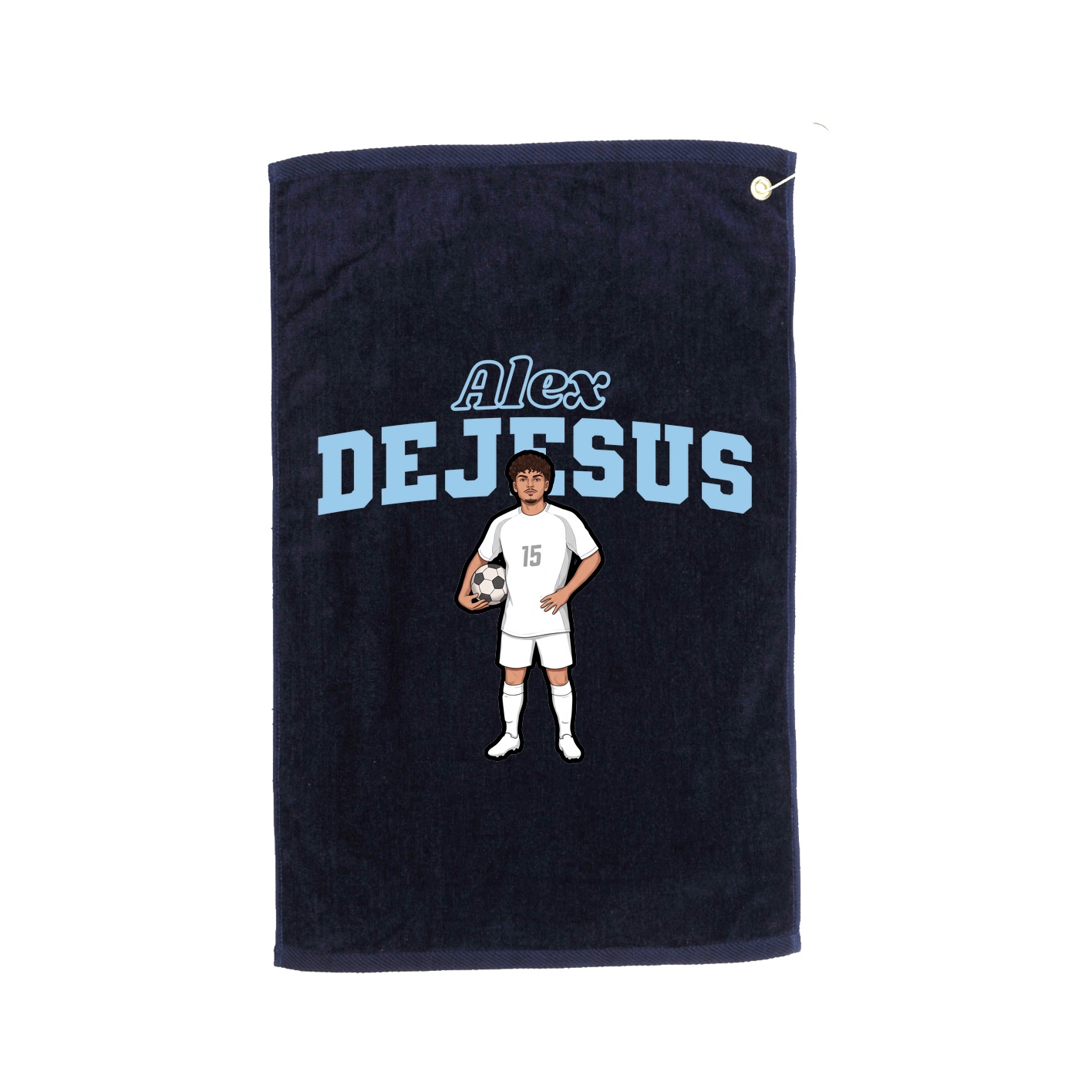 Golf Towel — Name Arch in Navy
