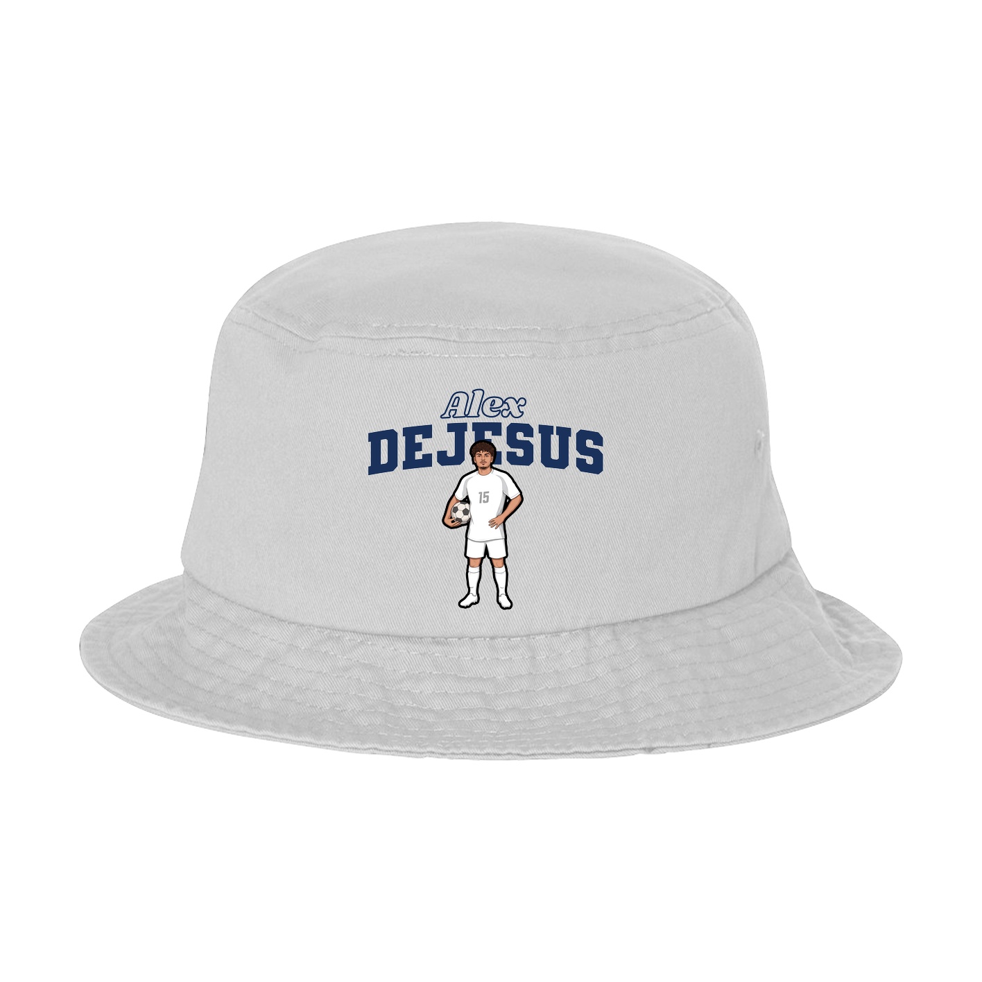 Bucket Cap — Name Arch in White