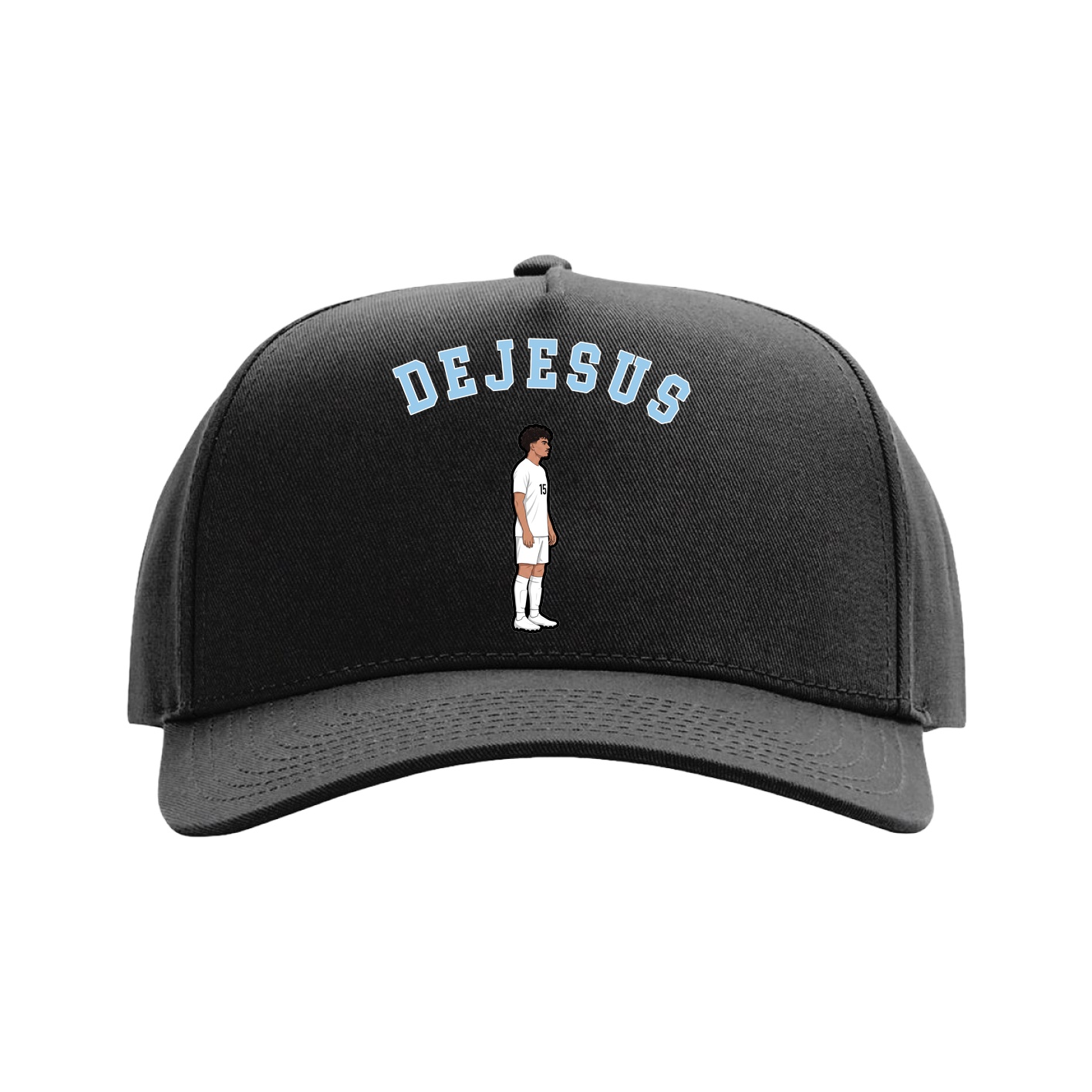 Full Fabric Five-Panel Champ Cap — Shirsey Arch in Black