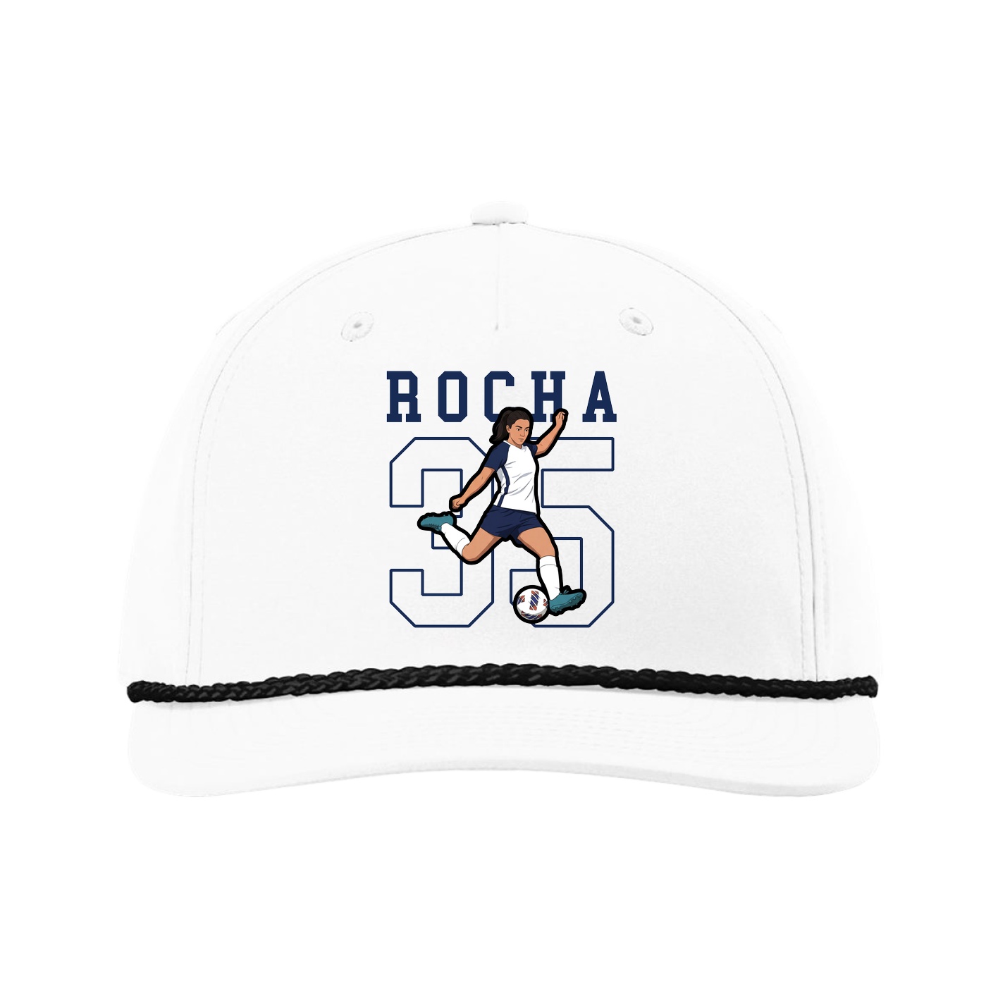 Five-Panel Classic Rope Cap — Shirsey in White