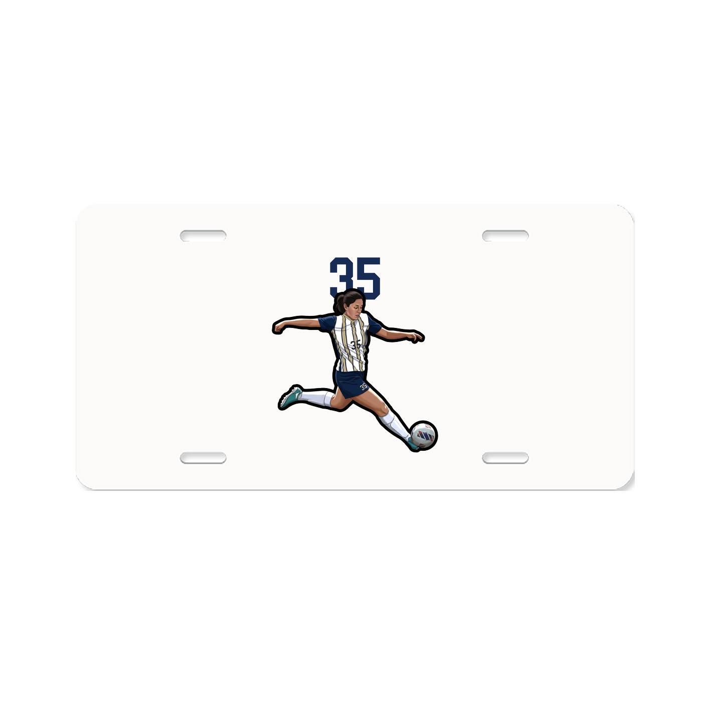 License Plate — Number Top in Classic