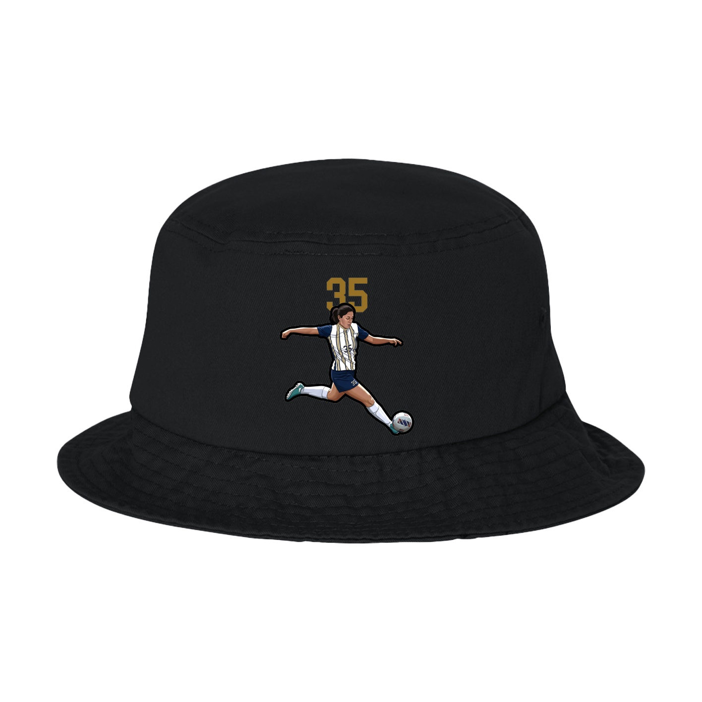 Bucket Cap — Number Top in Black