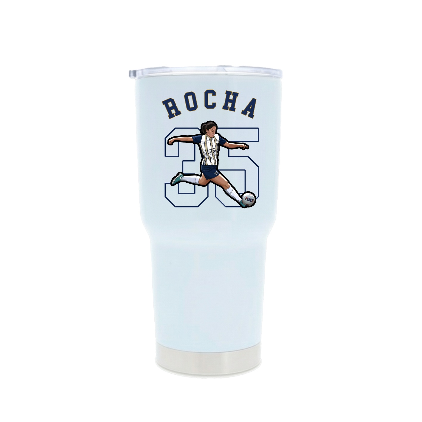 30oz Stainless Steel Tumbler — Shirsey Arch in White