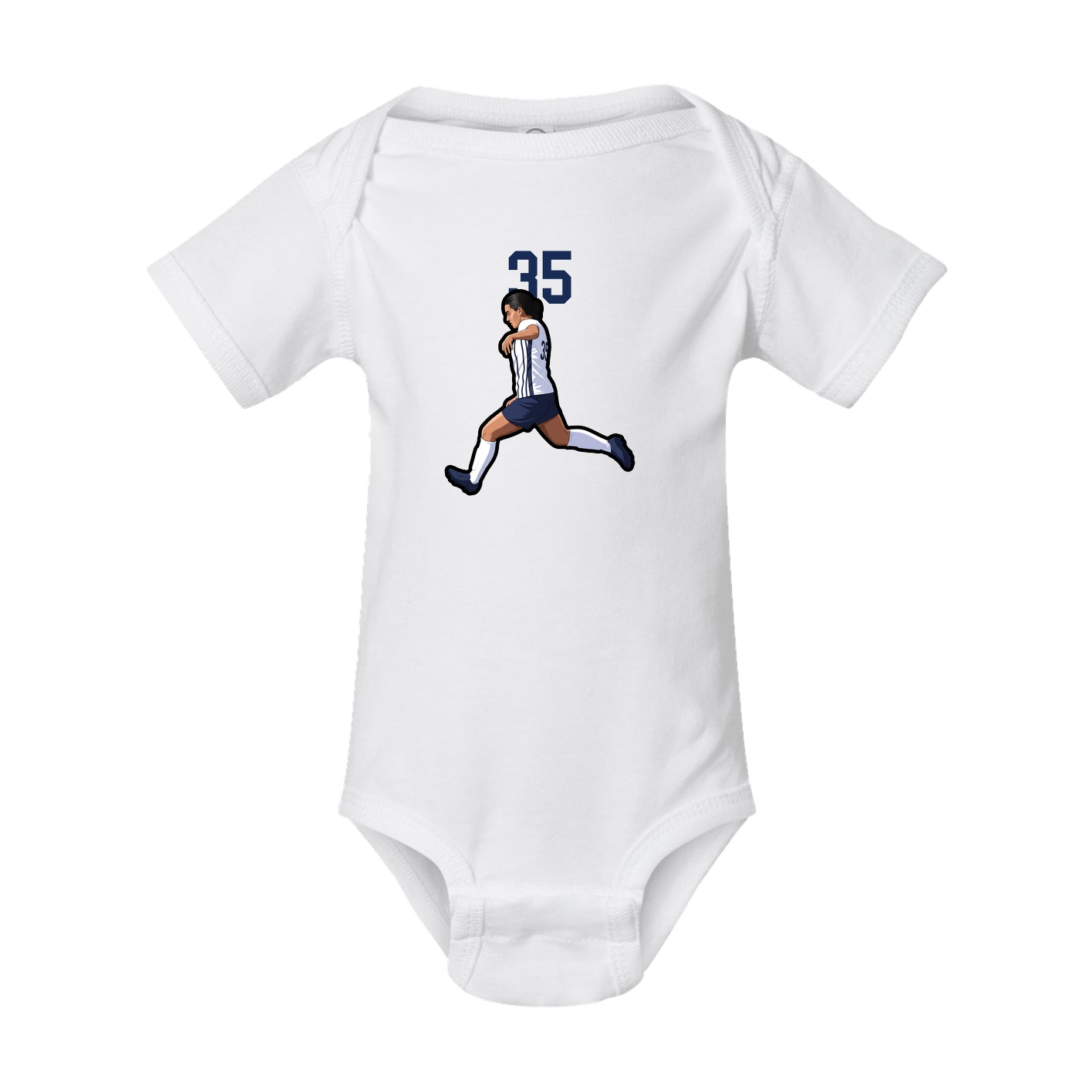 Baby Onesie — Number Top in White
