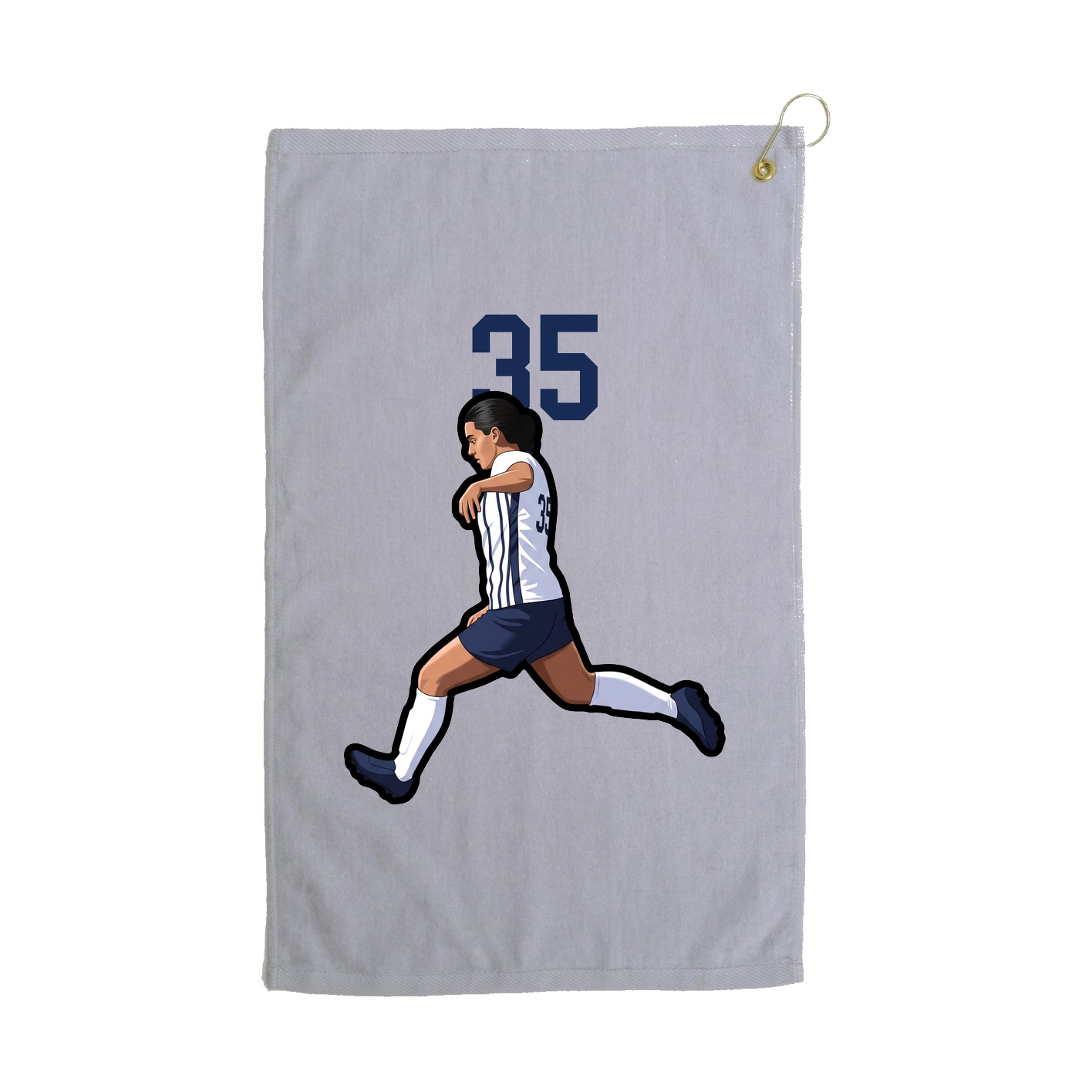 Golf Towel — Number Top in Grey