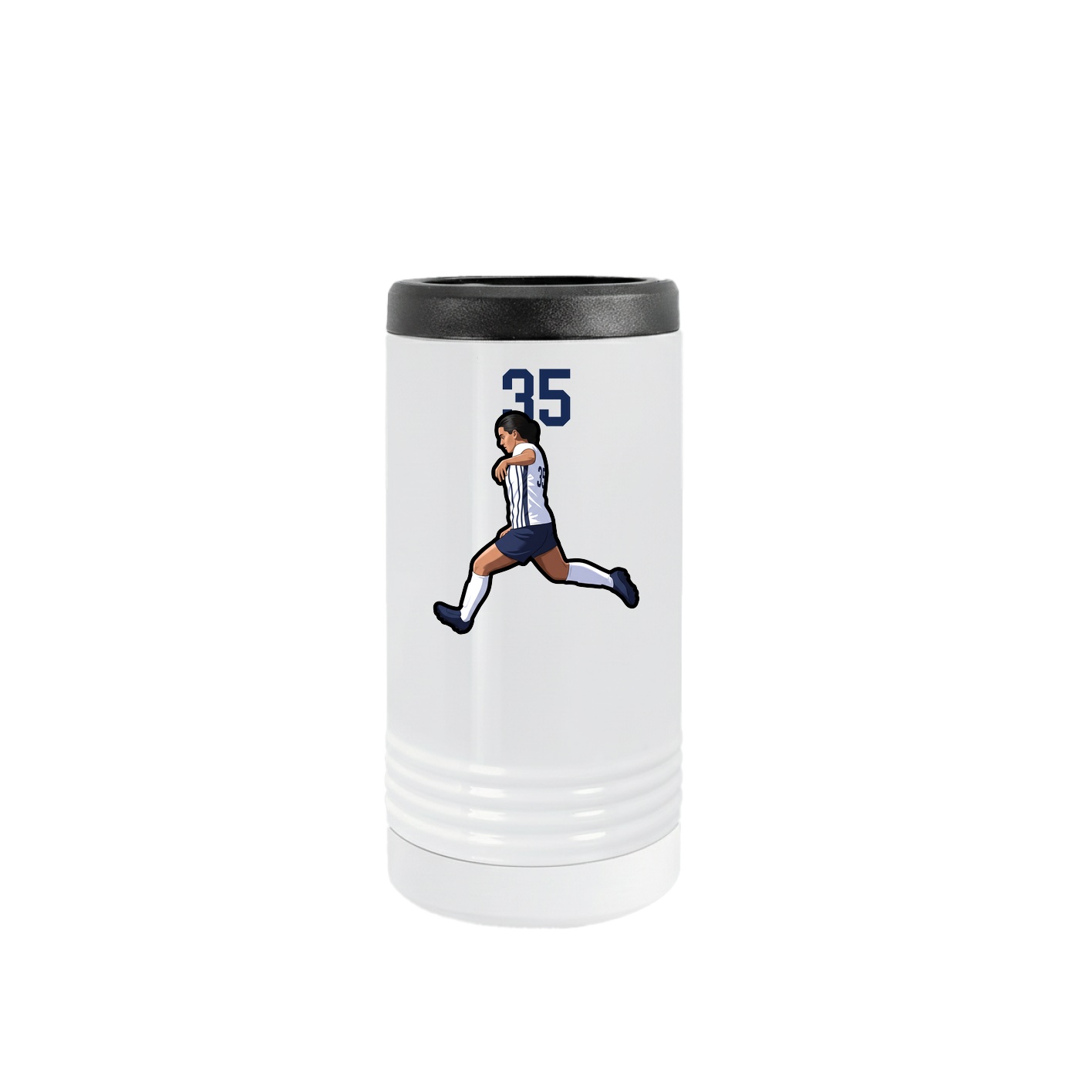 Slim Beverage Holder — Number Top in White