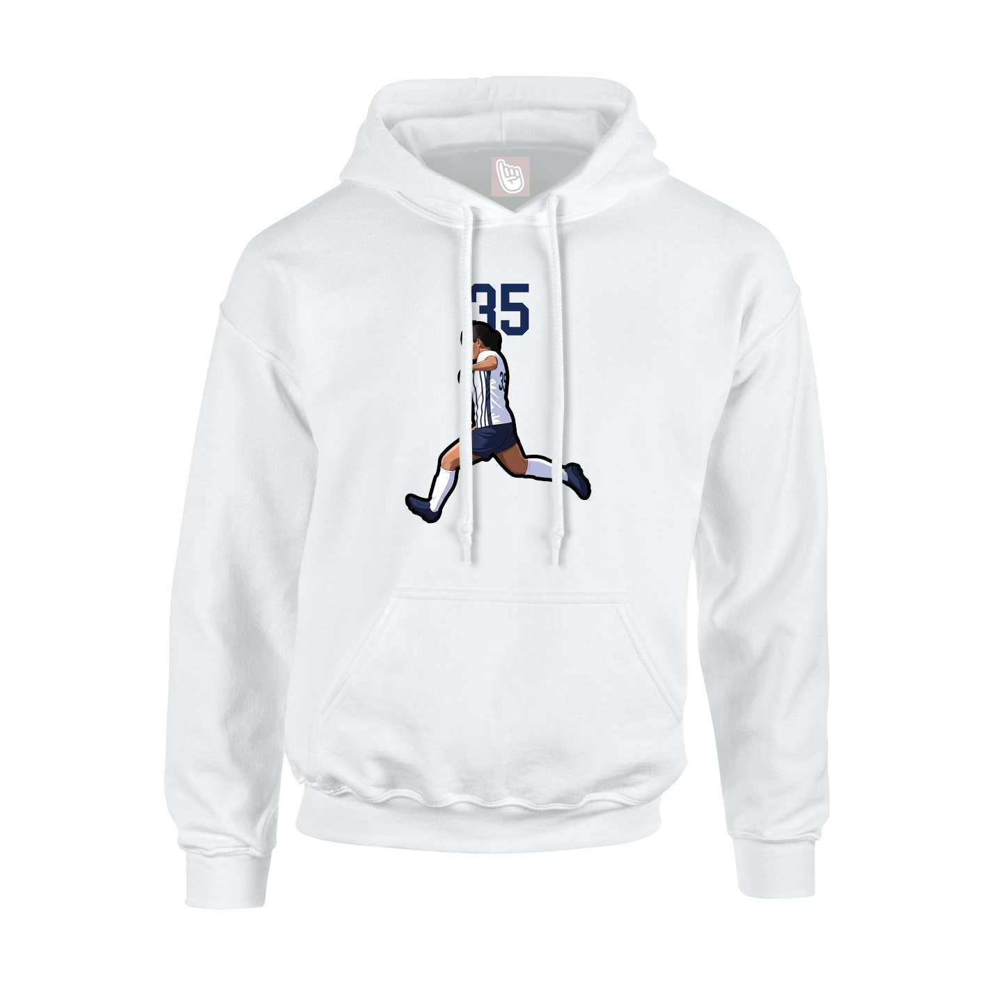 Hoodie — Number Top in White