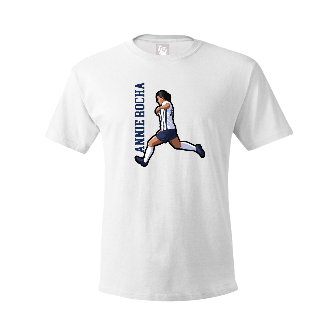 Youth Tee — Name Vertical in White