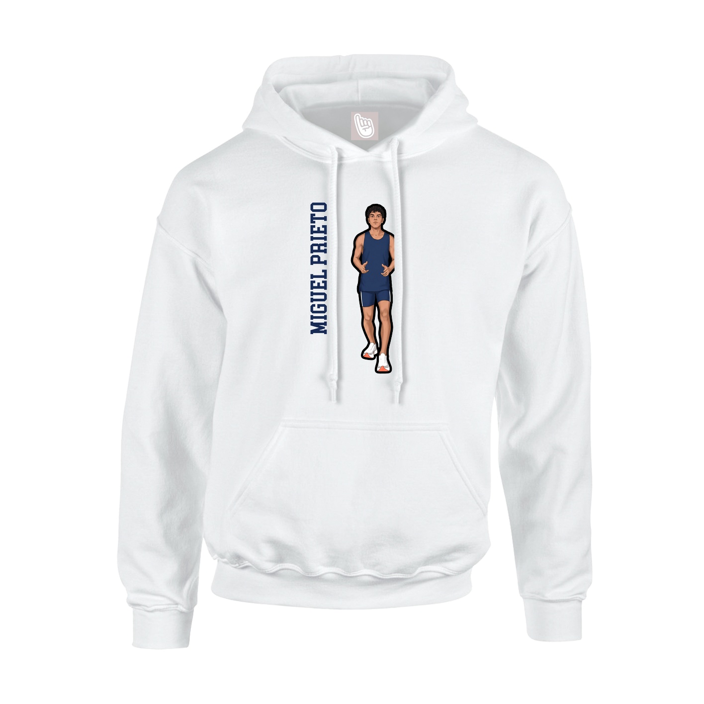 Youth Hoodie — Name Vertical in White
