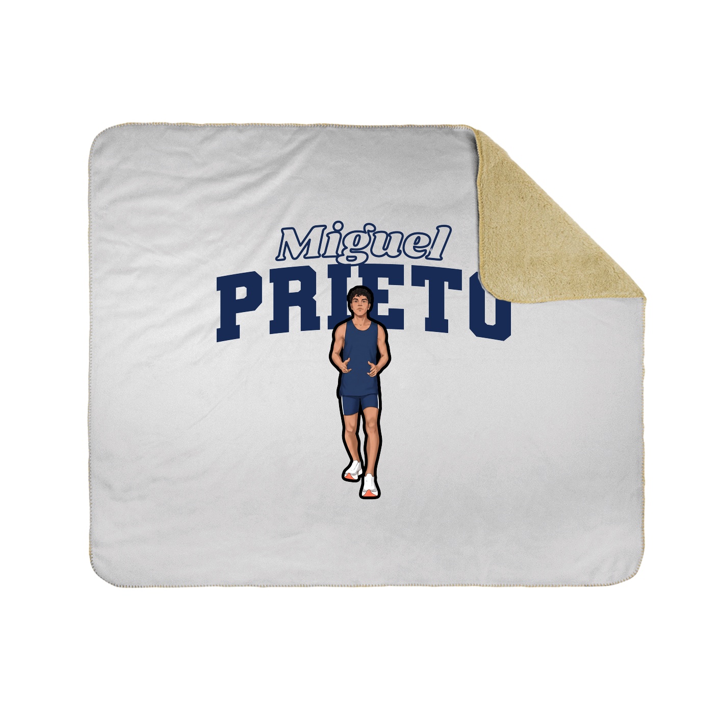 Throw Blanket — Name Arch in White