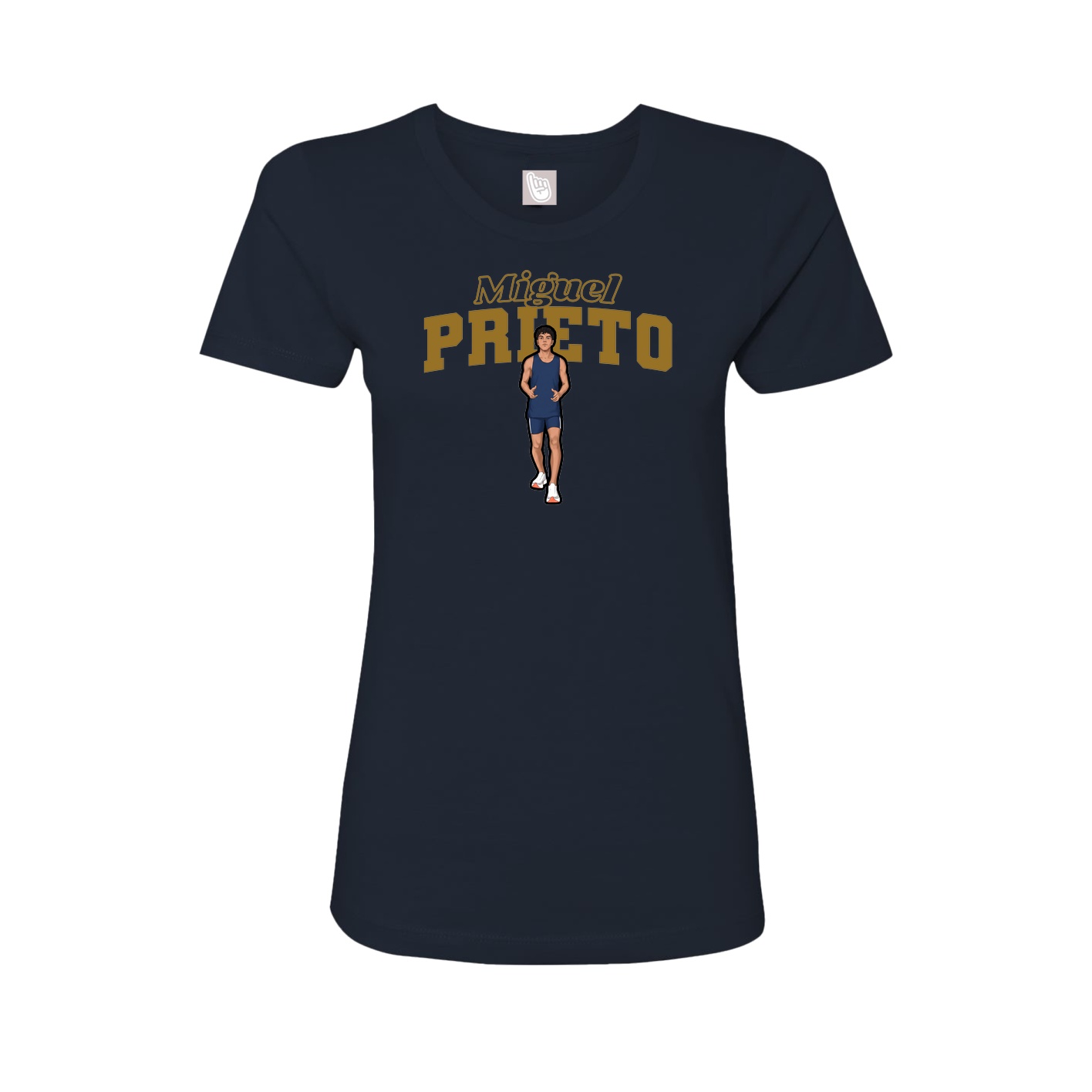Fitted Women's Tee — Name Arch in Navy