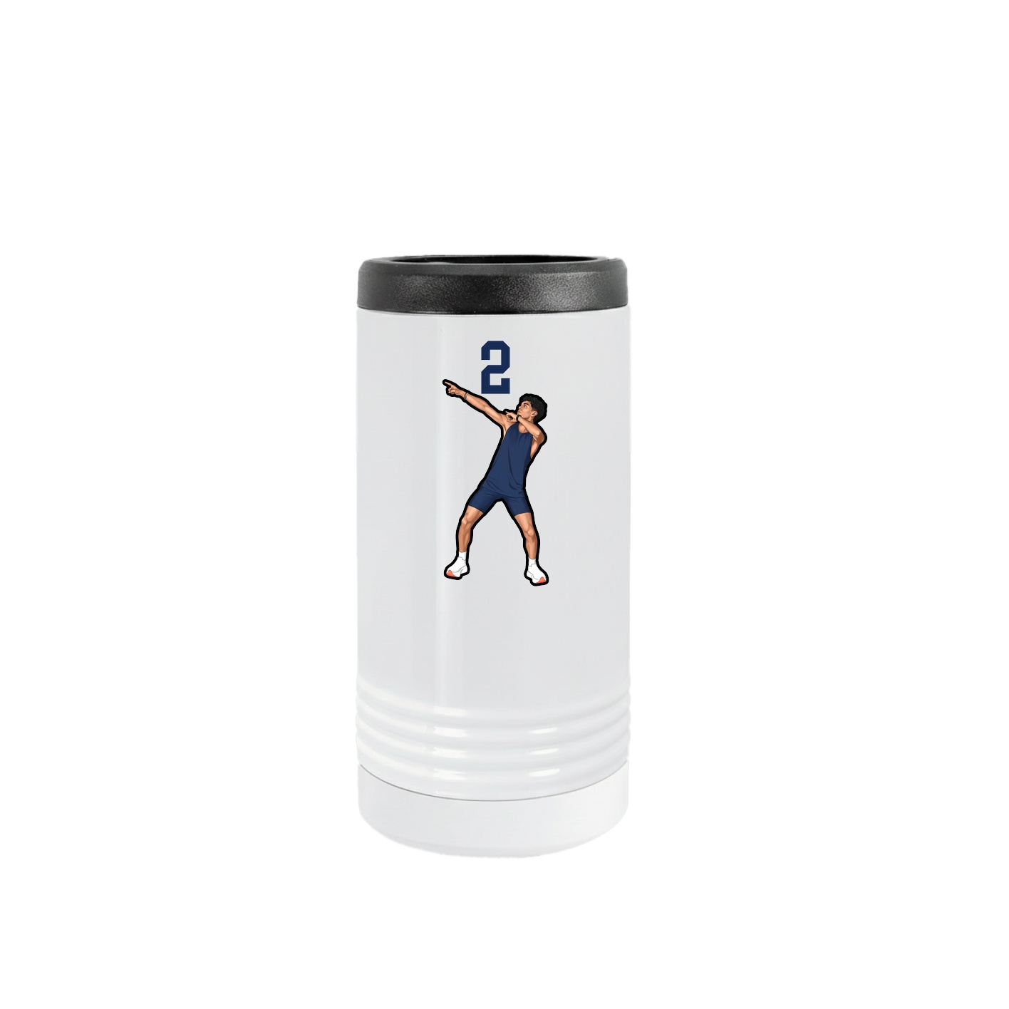 Slim Beverage Holder — Number Top in White
