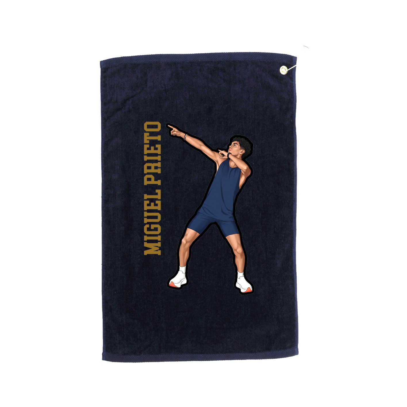 Golf Towel — Name Vertical in Navy