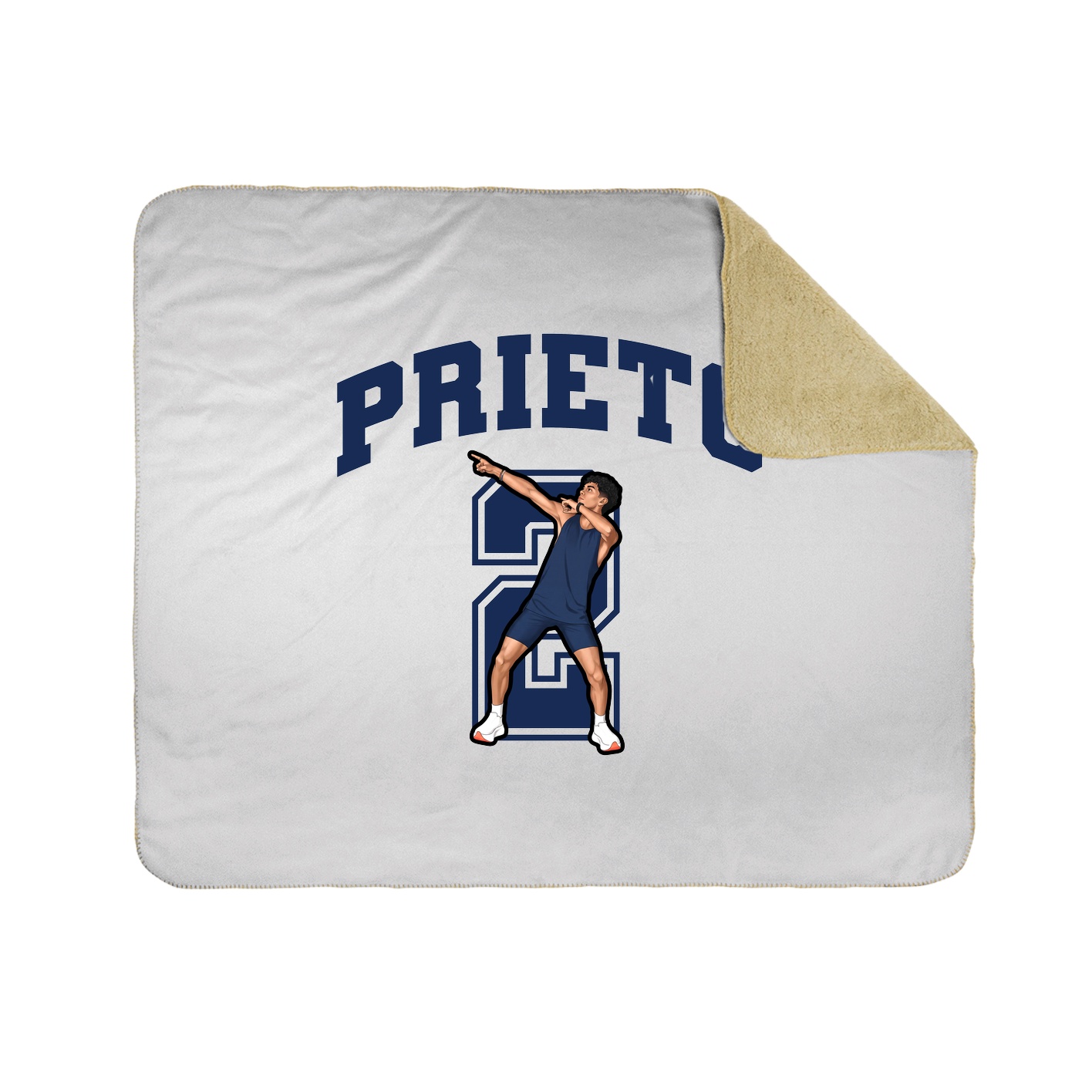 Throw Blanket — Number in White