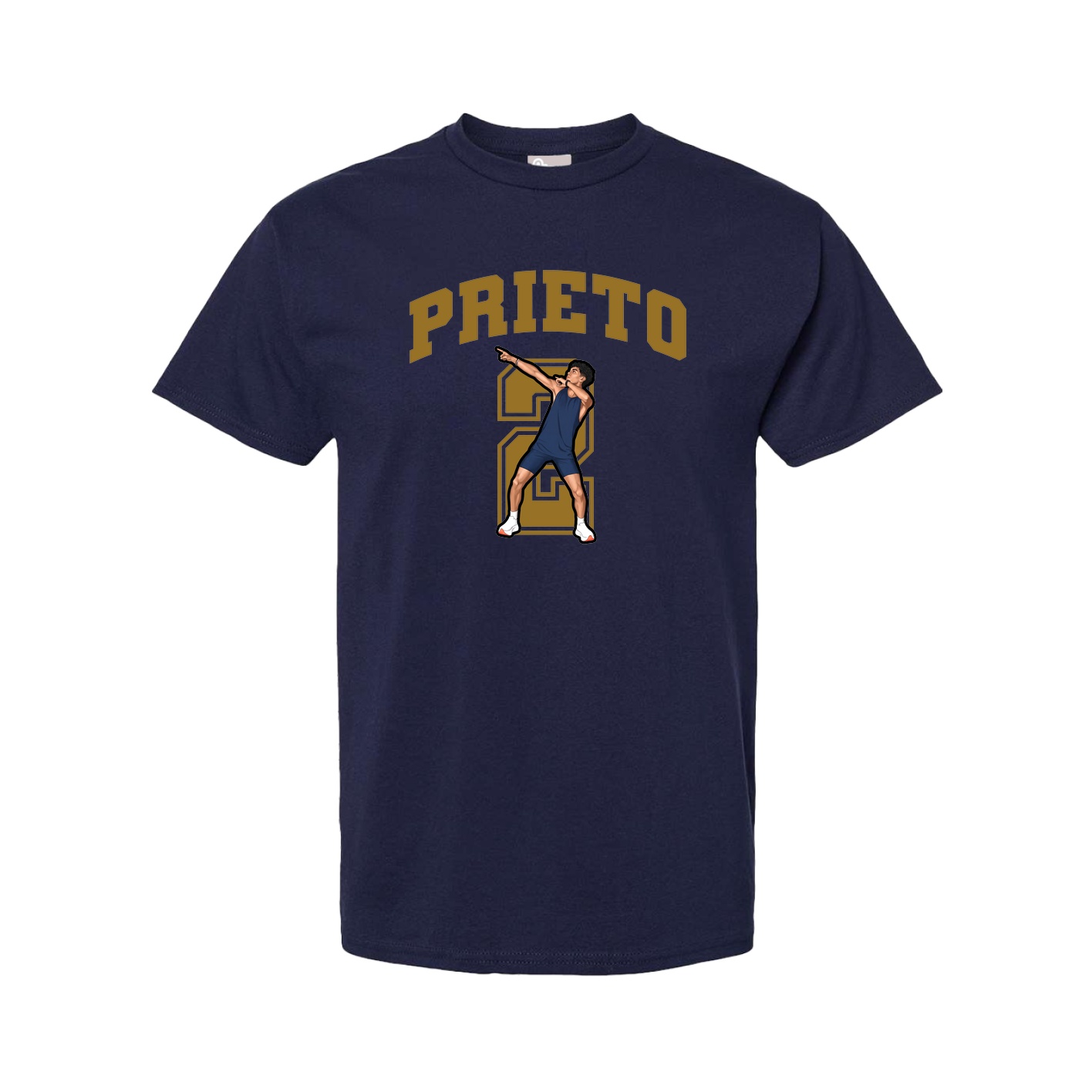 Youth Tee — Number in Navy