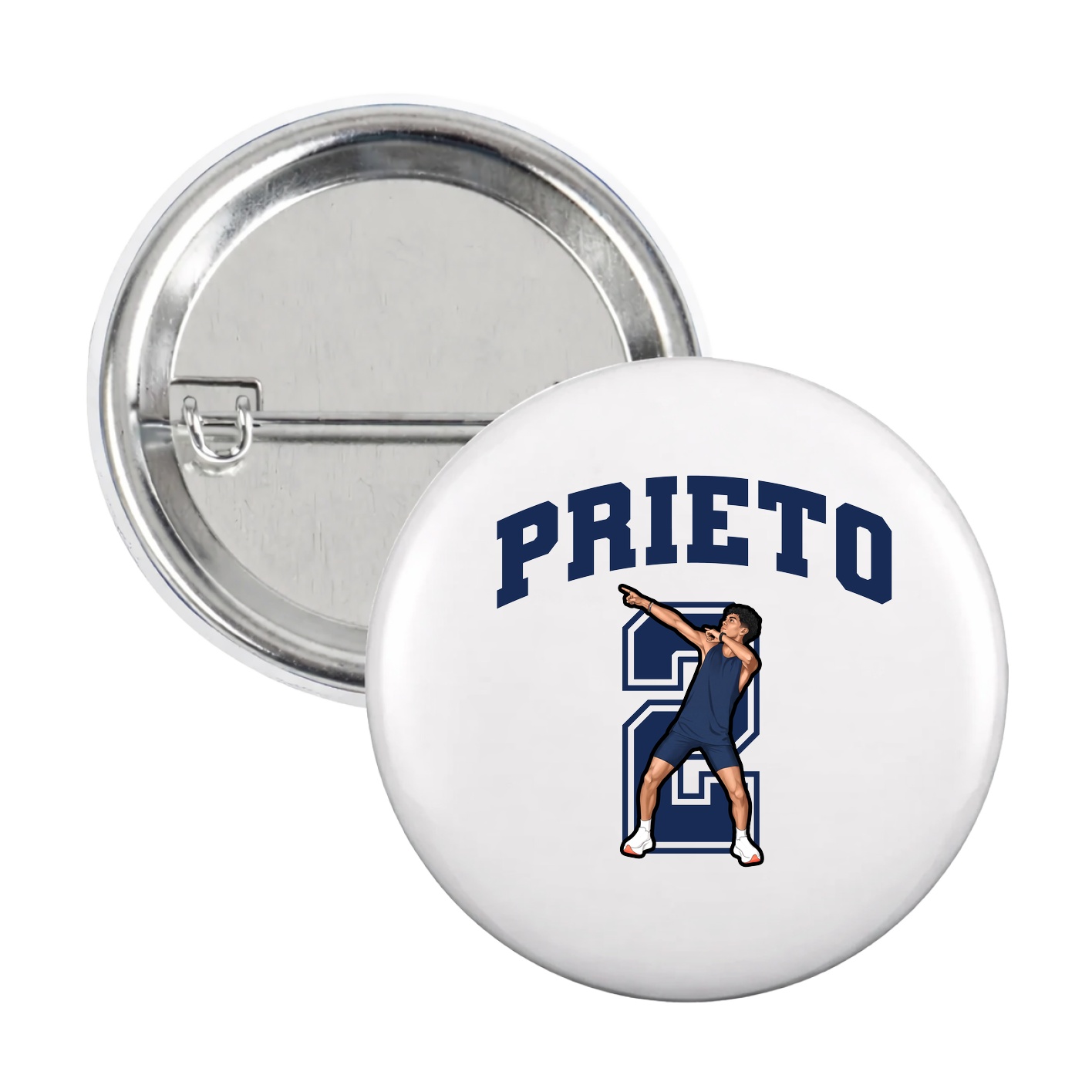 Game Day Button — Number in White