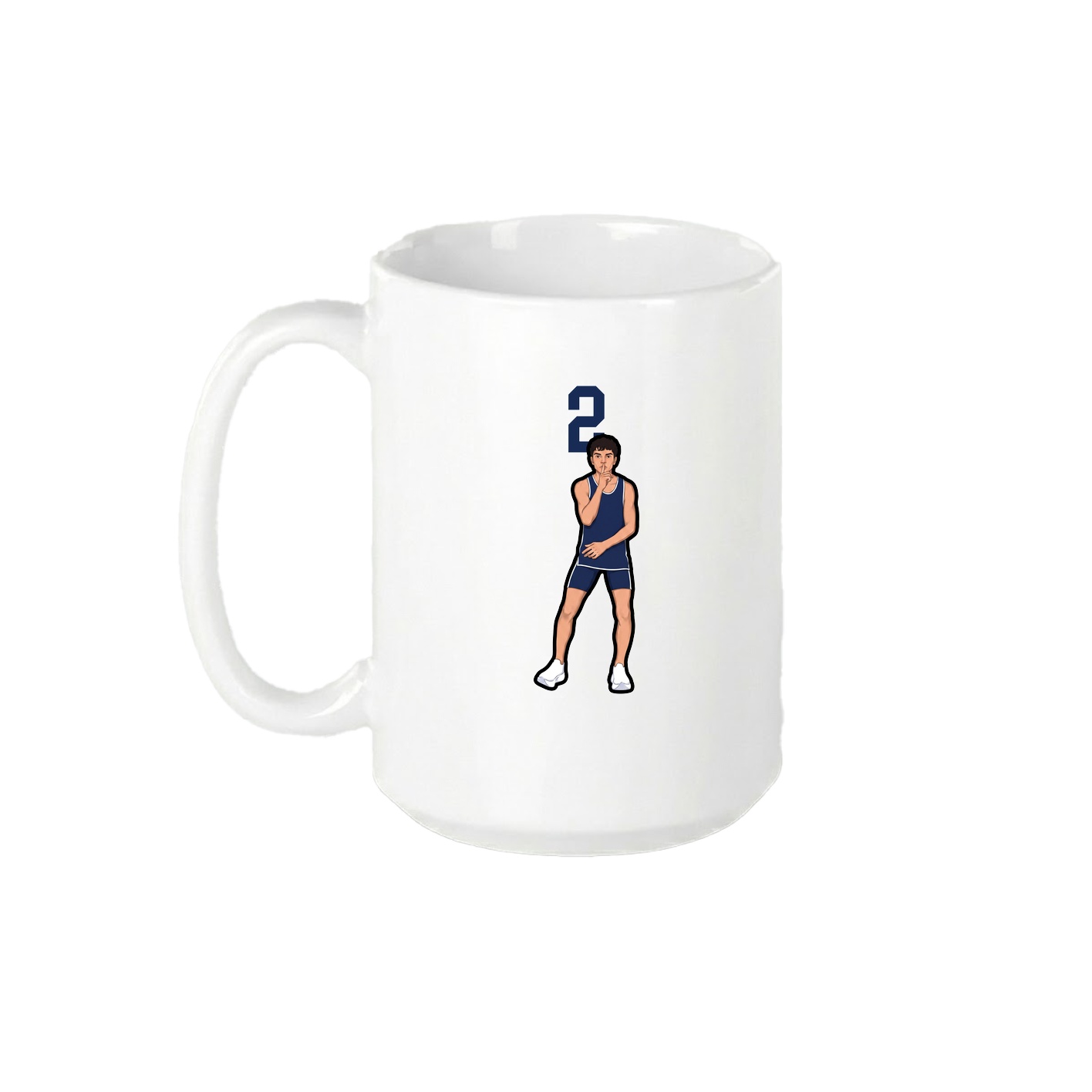 15oz Coffee Mug — Number Top in White