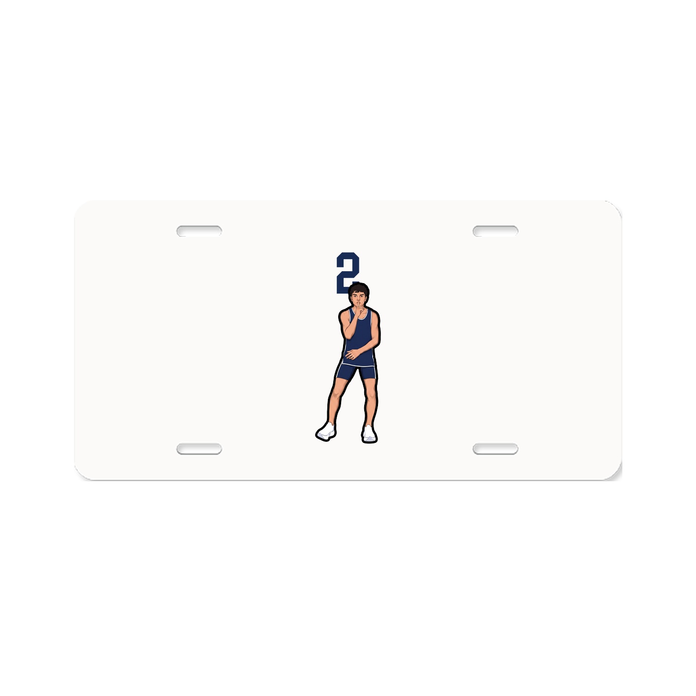 License Plate — Number Top in Classic