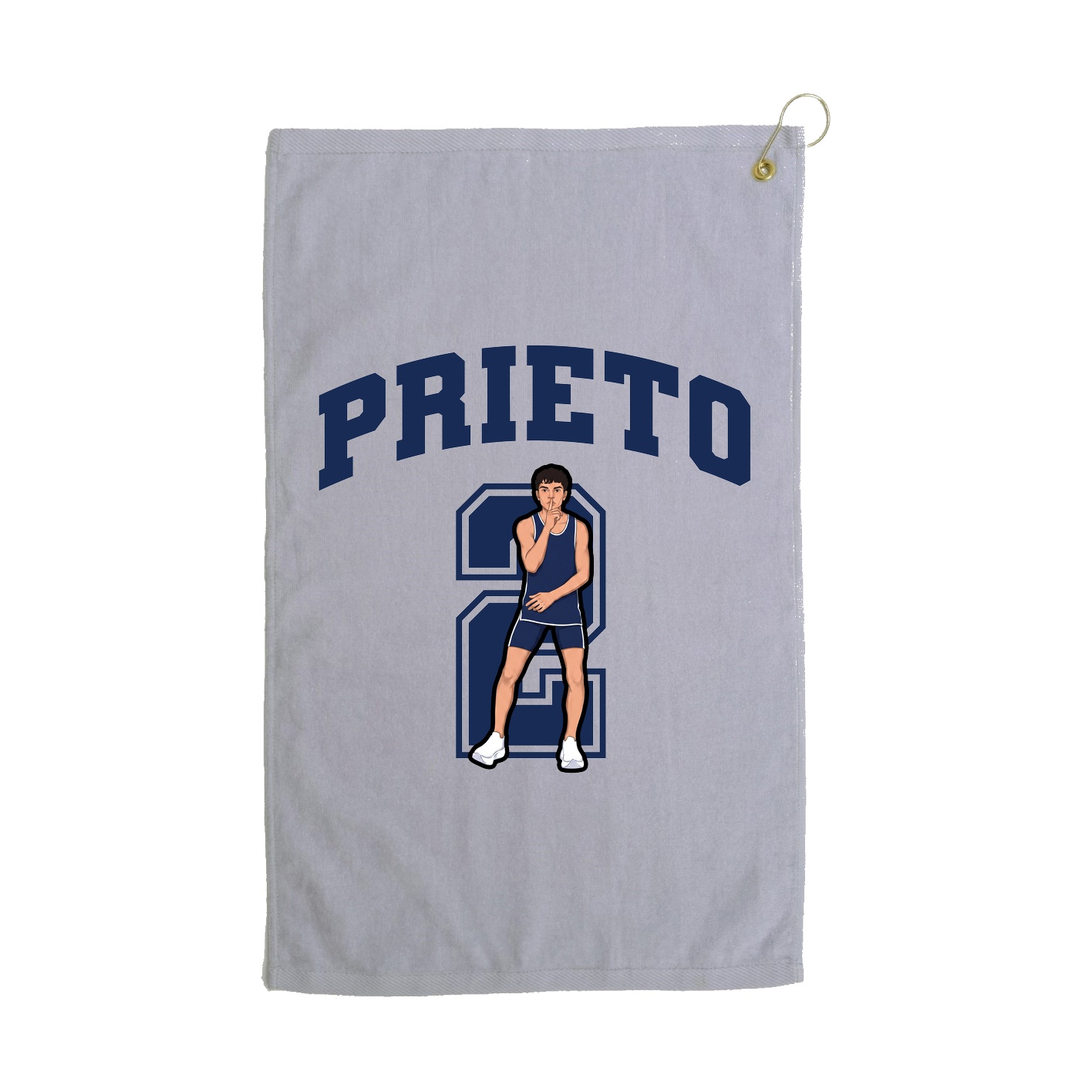 Golf Towel — Number in Grey