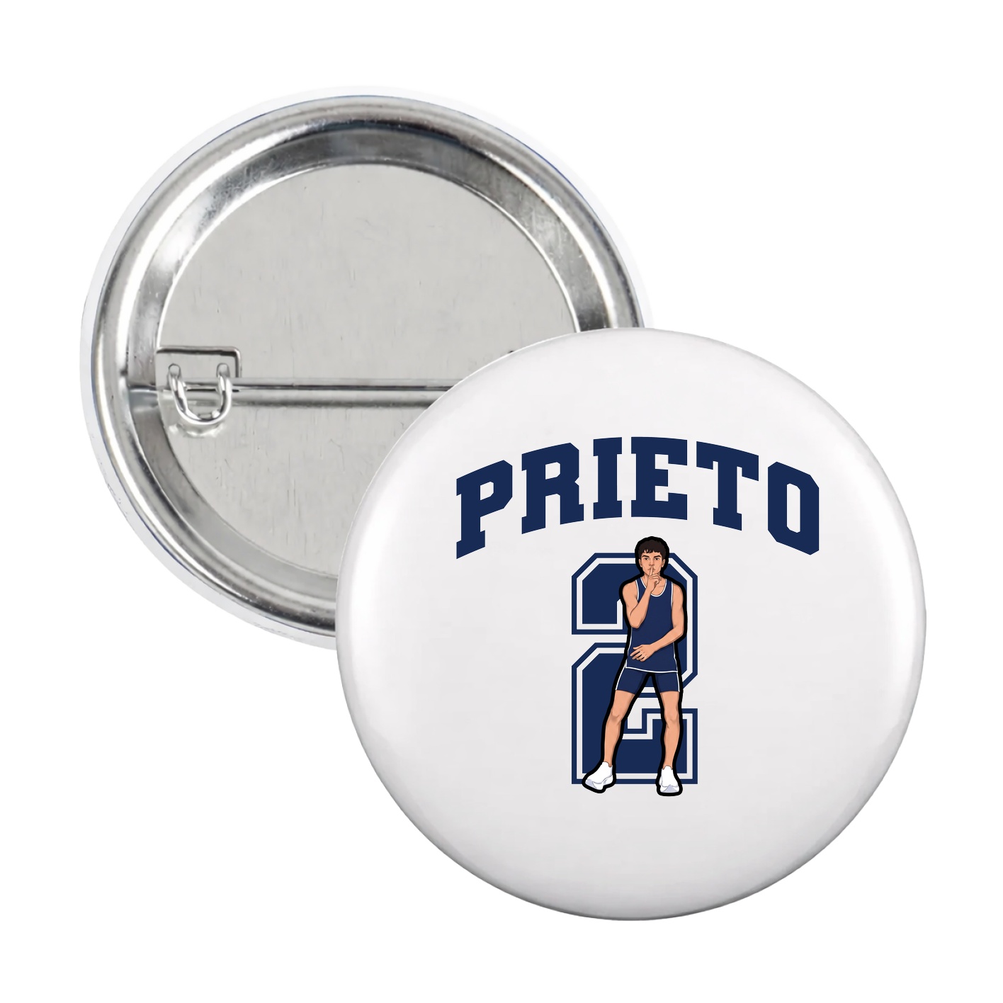 Game Day Button — Number in White